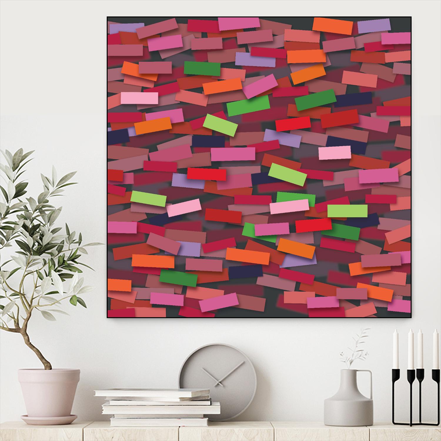 OCEAN- rouge by Celine Cimon on GIANT ART - red abstract canadian artist