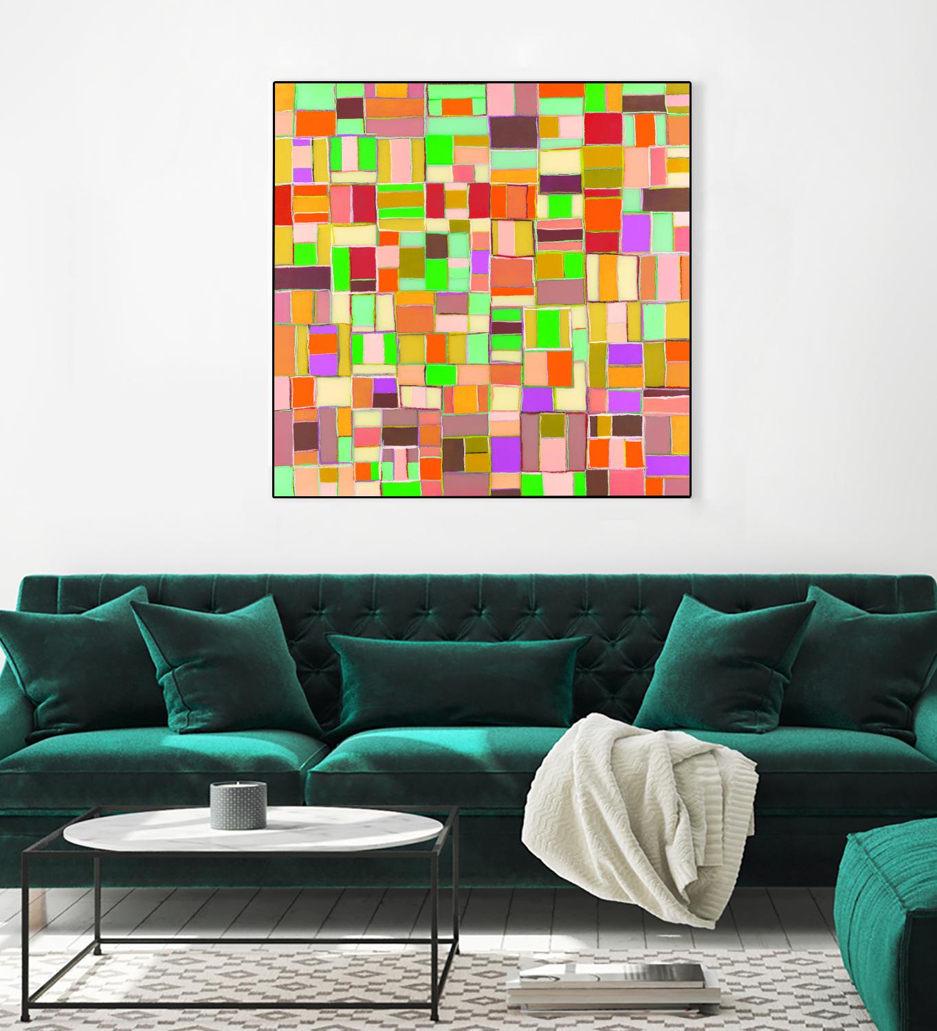 INTERPLAY - jaune by Celine Cimon on GIANT ART - yellow abstract canadian