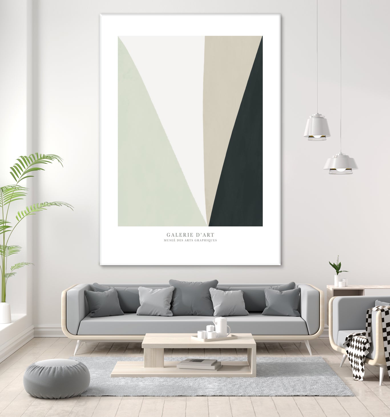 Art Graphique II by M studio on GIANT ART - beige scandinavian