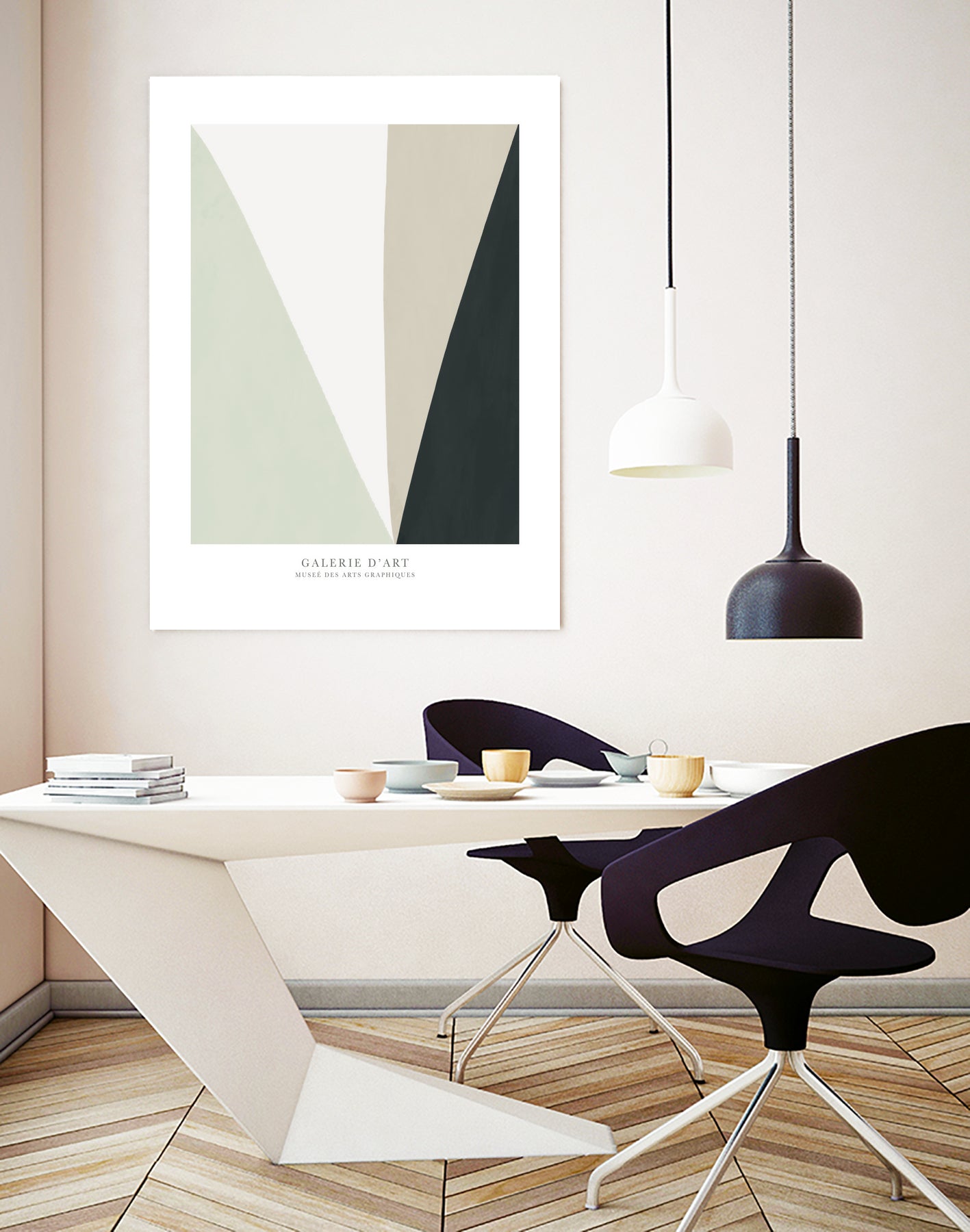 Art Graphique II by M studio on GIANT ART - beige scandinavian