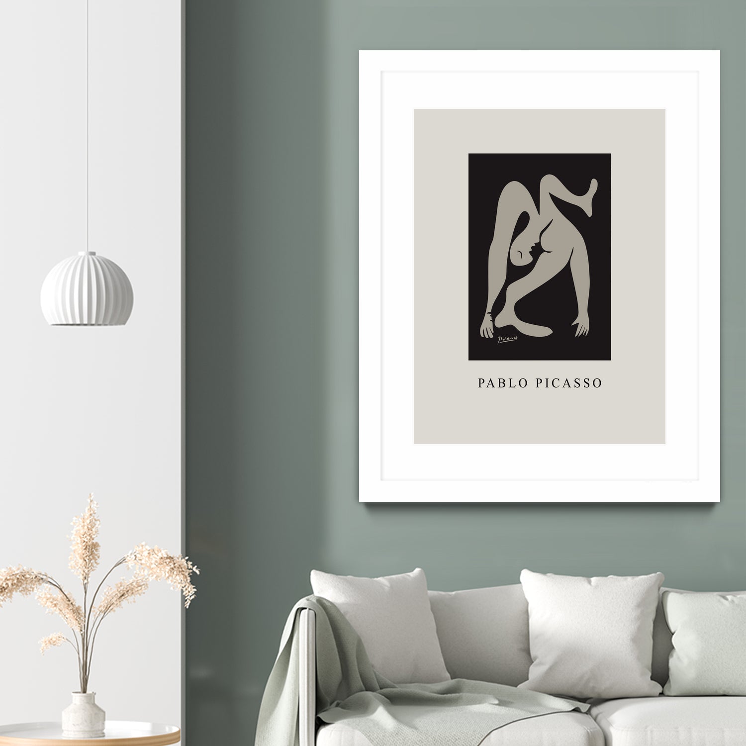 Pablo's Inspiration by M  Studio on GIANT ART - beige mid century