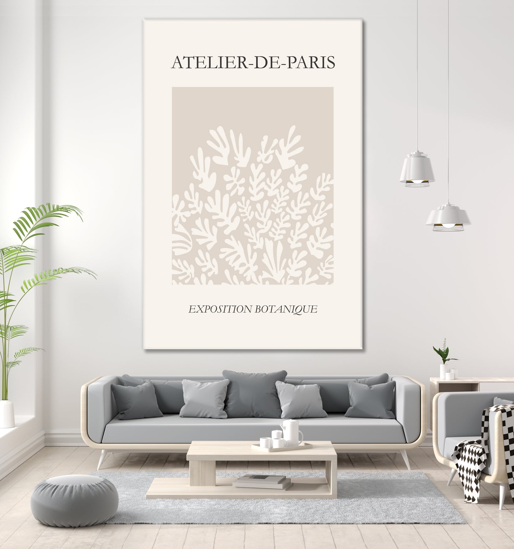 Le pouvoir des fleurs IV by M Studio on GIANT ART - beige