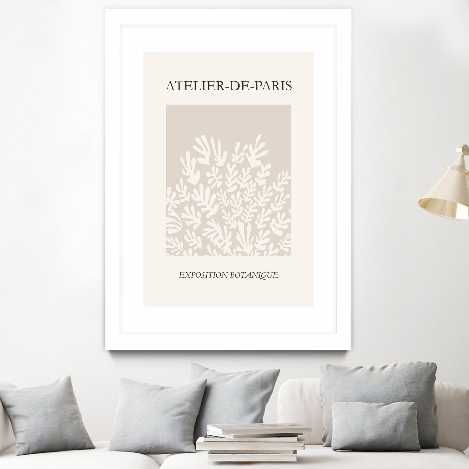 Le pouvoir des fleurs IV by M Studio on GIANT ART - beige