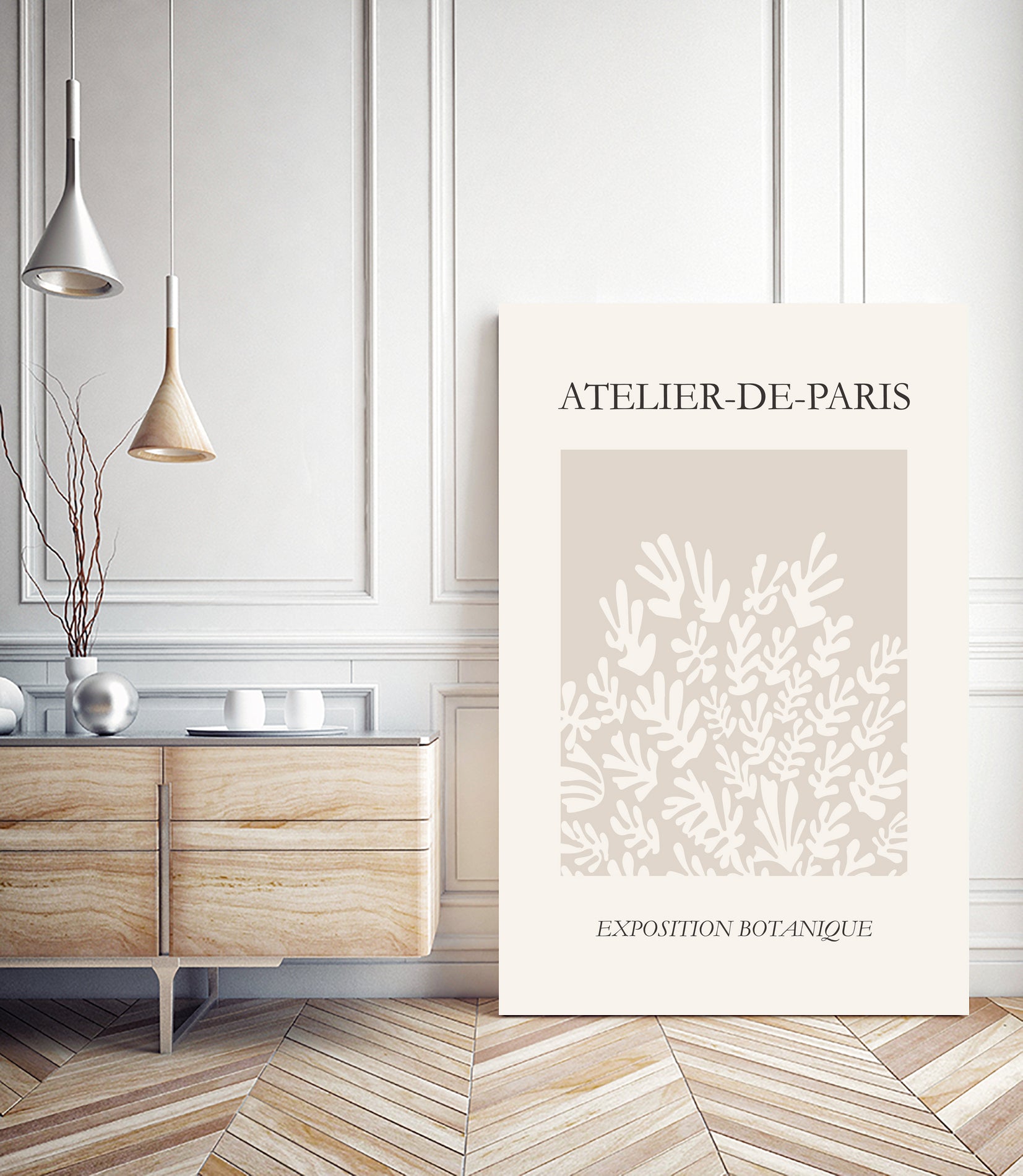 Le pouvoir des fleurs IV by M Studio on GIANT ART - beige