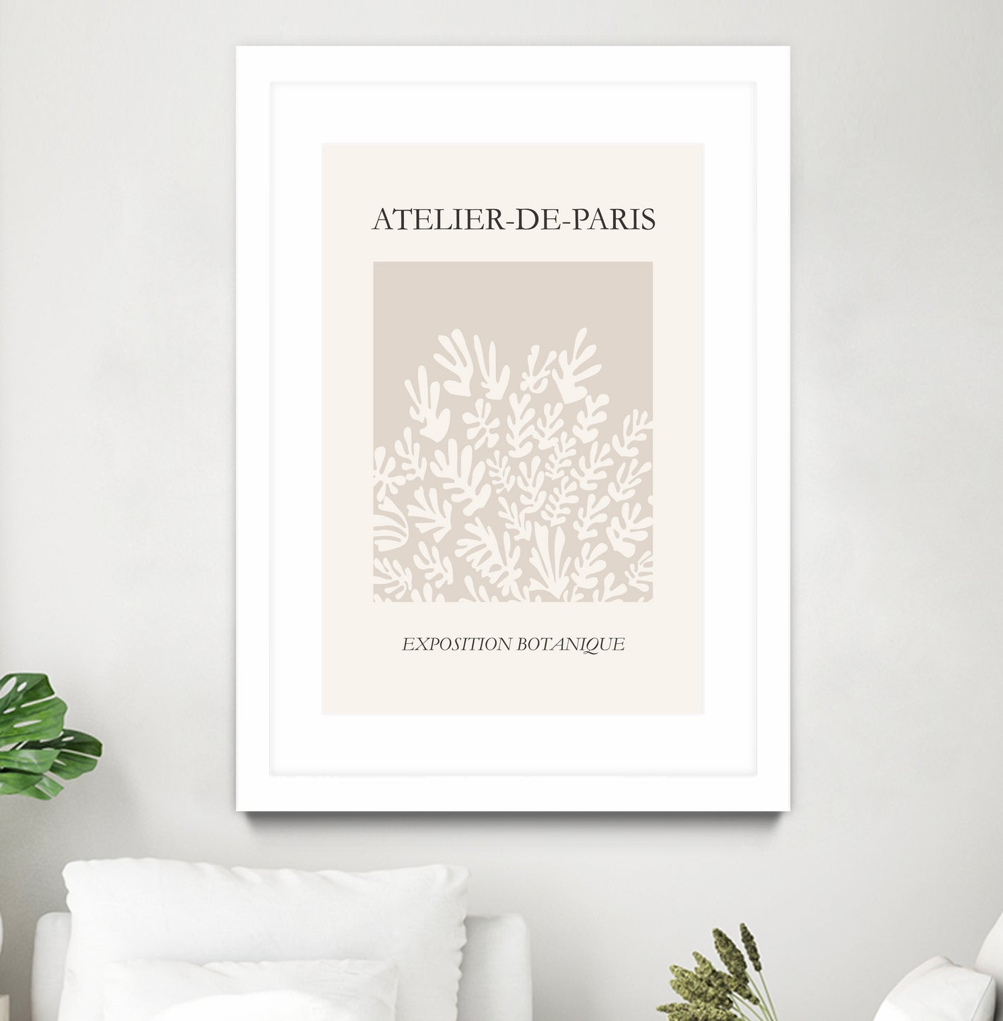 Le pouvoir des fleurs IV by M Studio on GIANT ART - beige