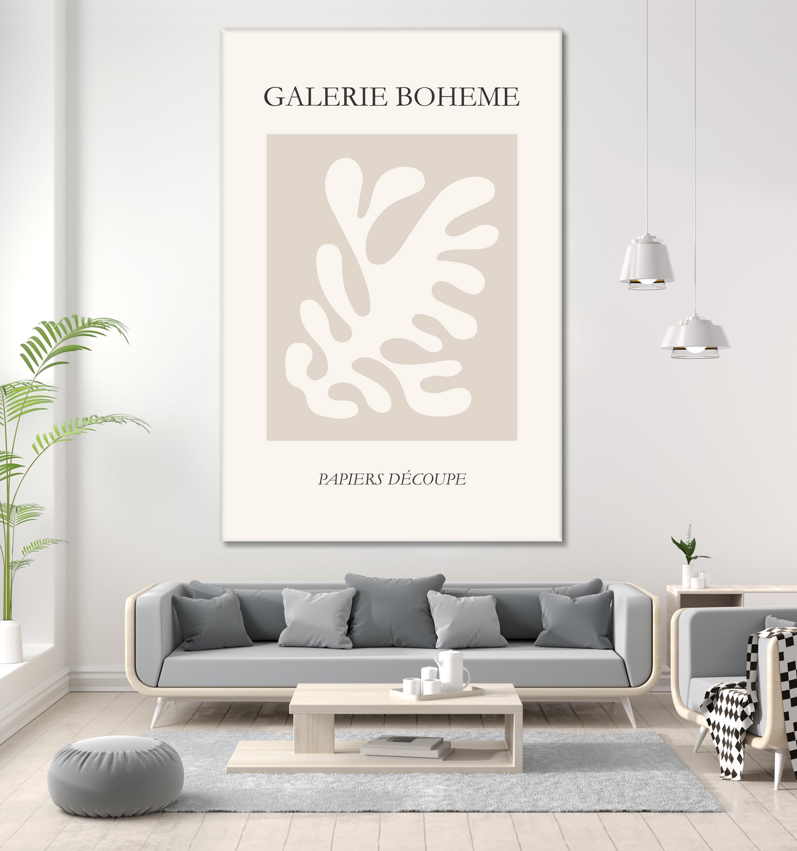 Le pouvoir des fleurs II by M Studio on GIANT ART - beige