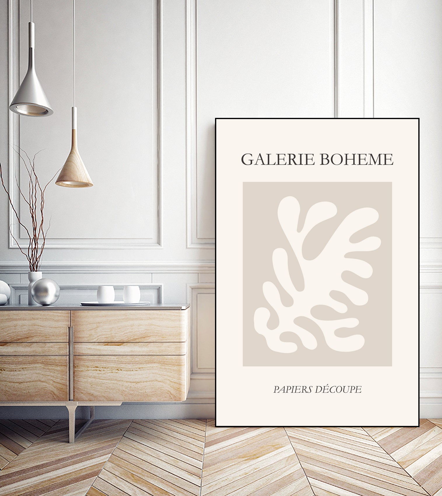 Le pouvoir des fleurs II by M Studio on GIANT ART - beige