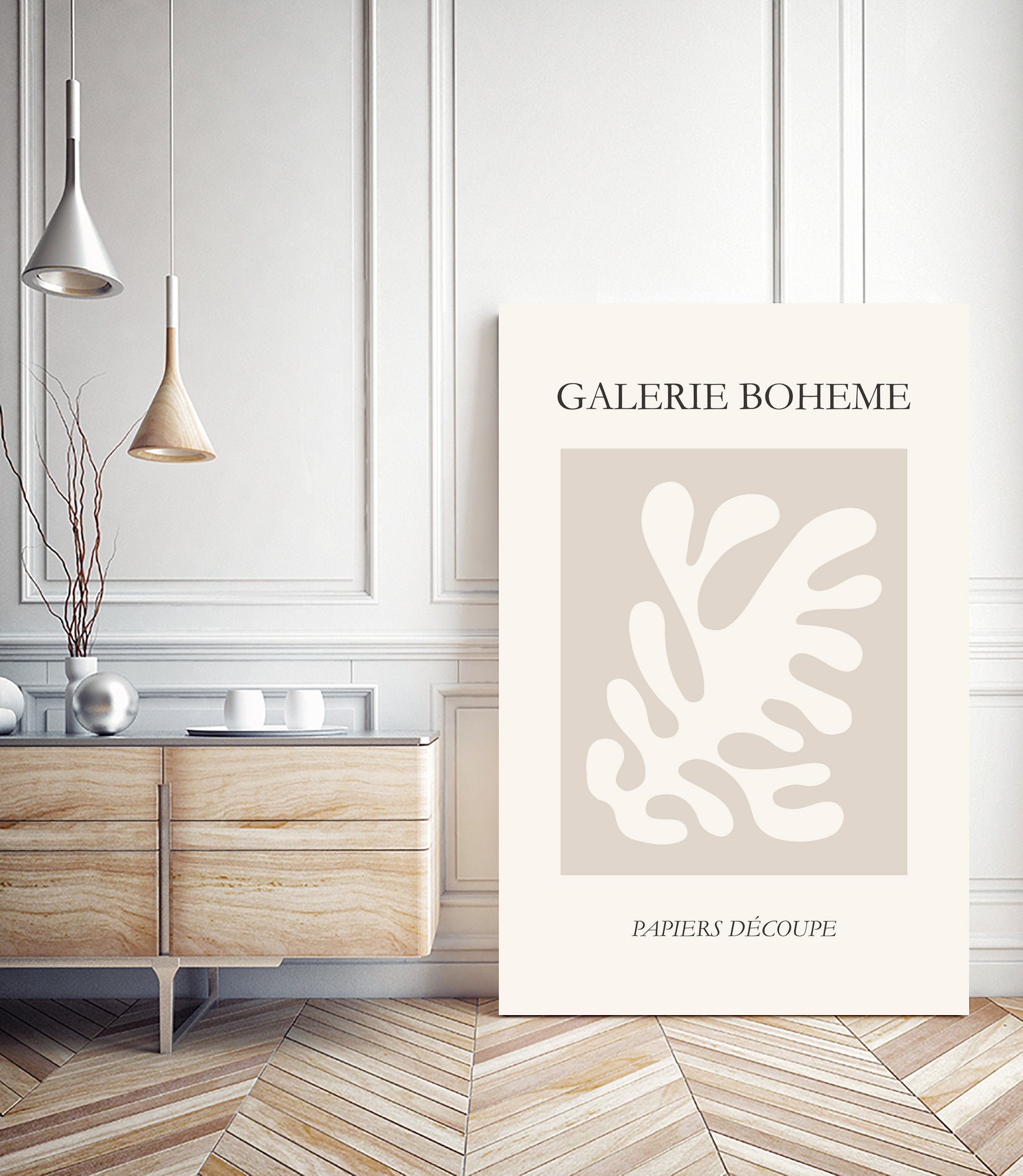 Le pouvoir des fleurs II by M Studio on GIANT ART - beige