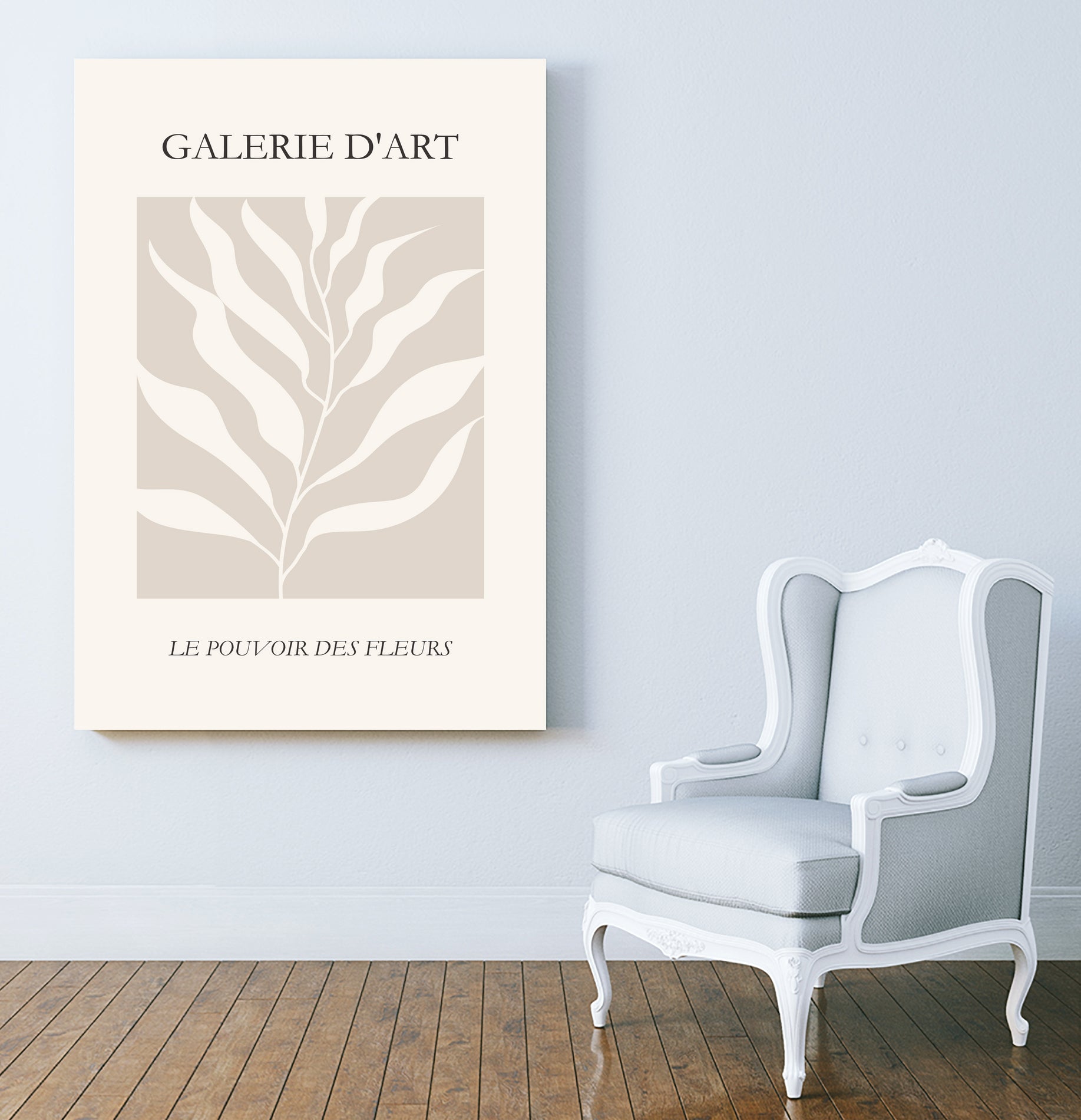 Le pouvoir des fleurs III by M Studio on GIANT ART - beige