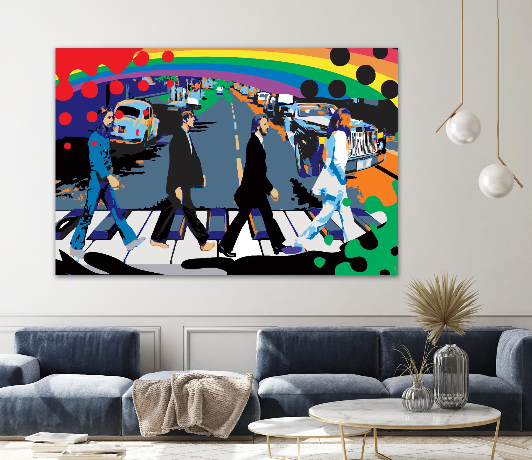 Sisters John Lennon by Ray Lengelé on GIANT ART - red digital john lennon