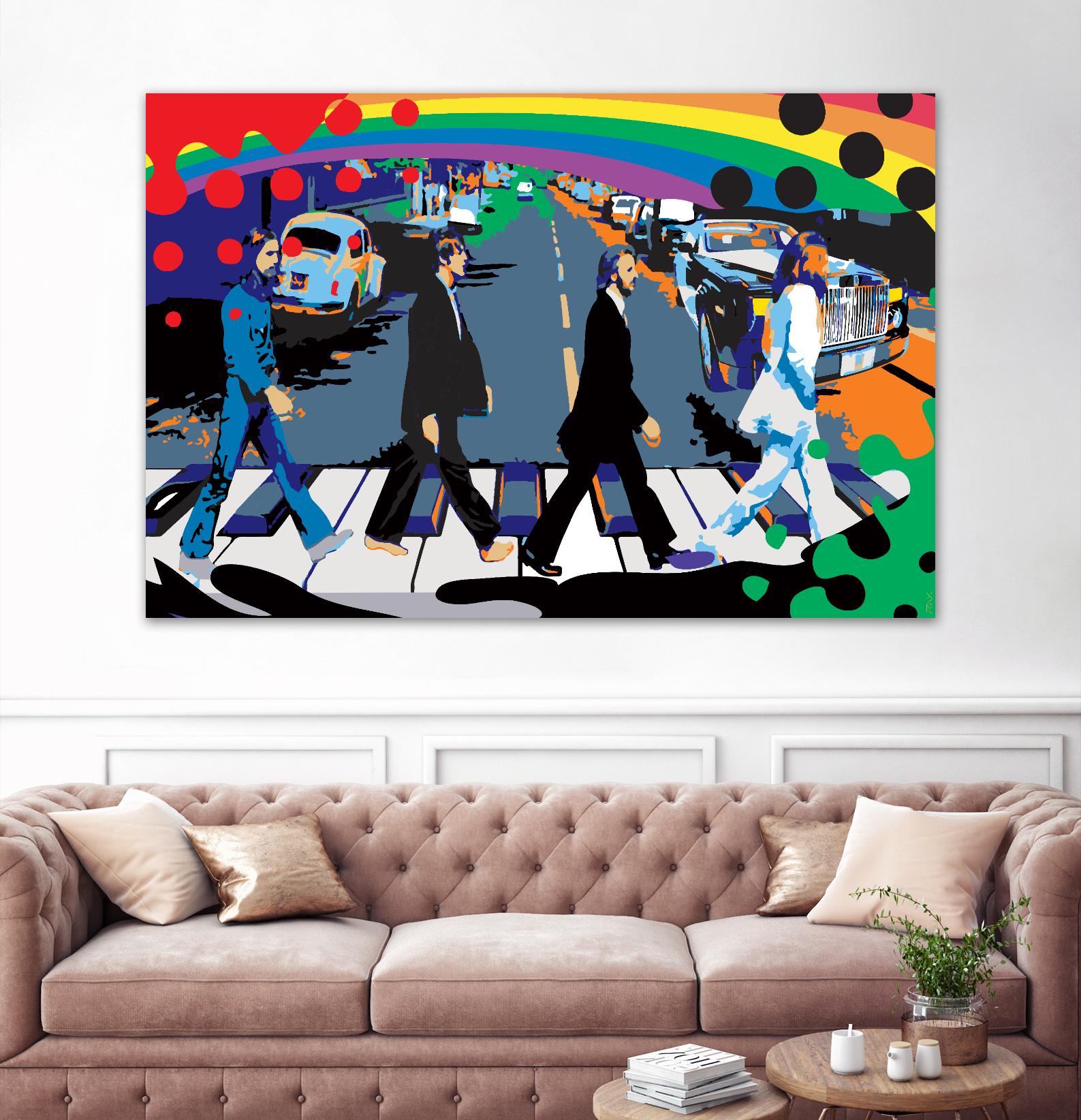 Sisters John Lennon by Ray Lengelé on GIANT ART - red digital john lennon