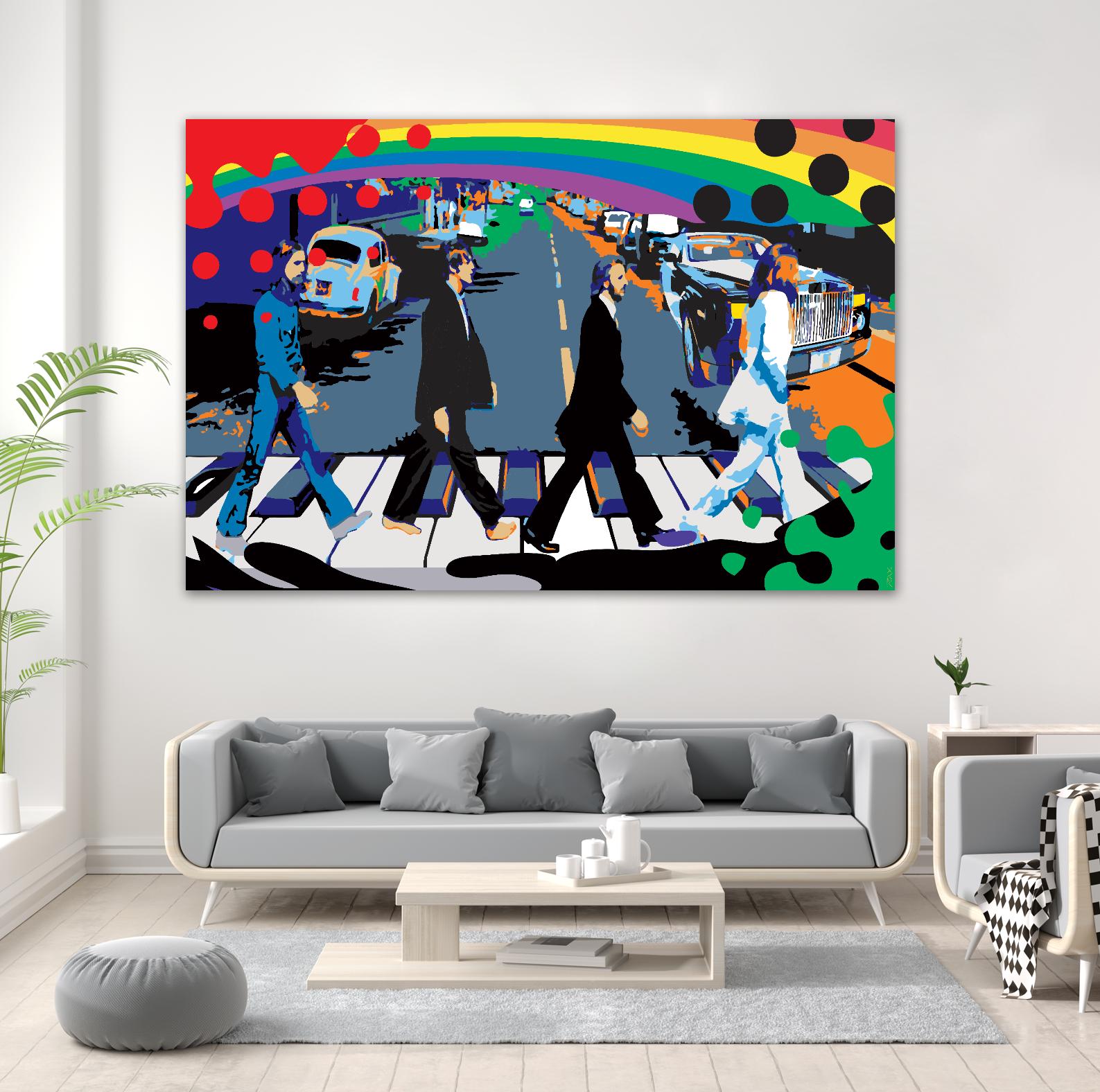 Sisters John Lennon by Ray Lengelé on GIANT ART - red digital john lennon