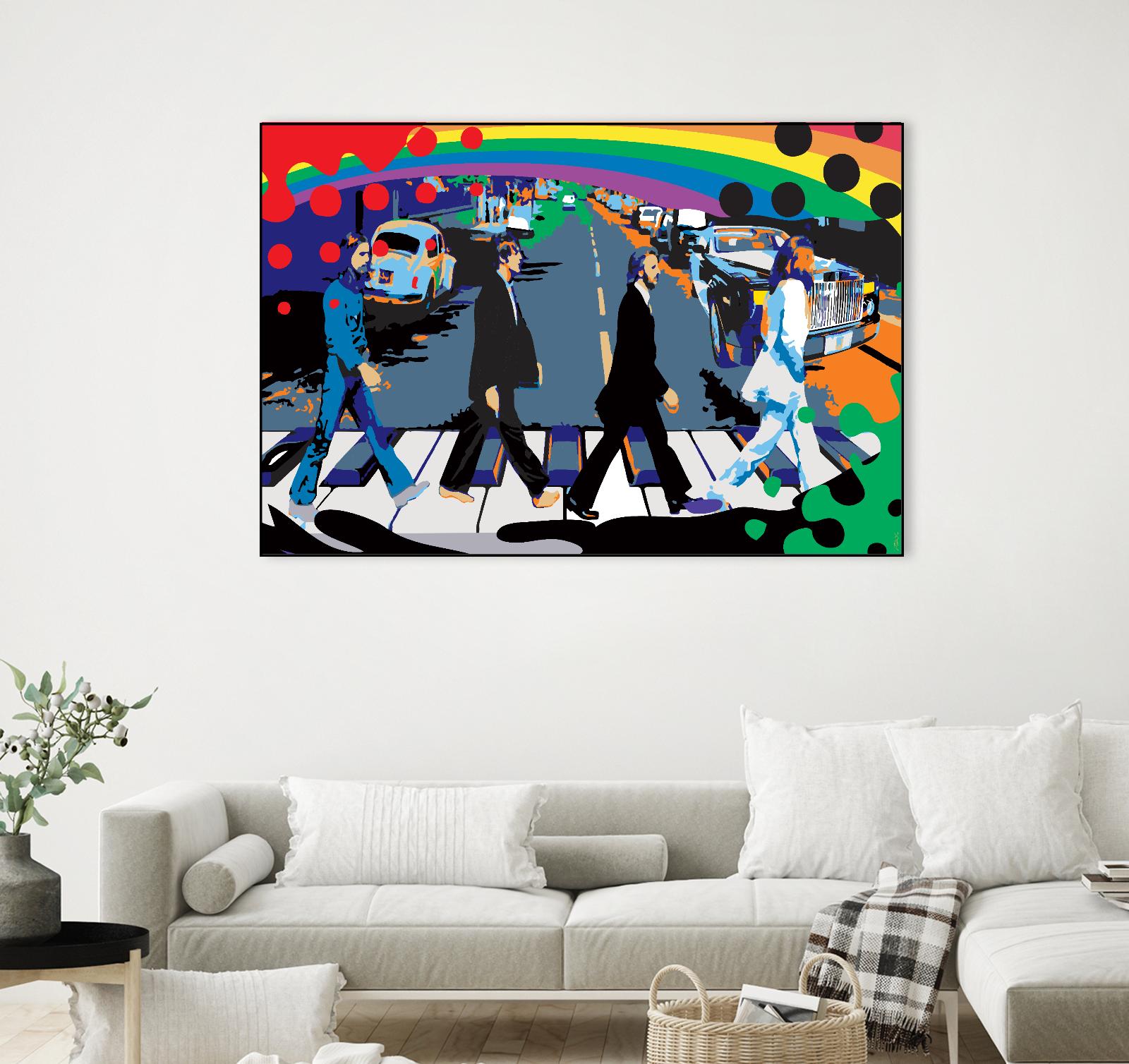 Sisters John Lennon by Ray Lengelé on GIANT ART - red digital john lennon