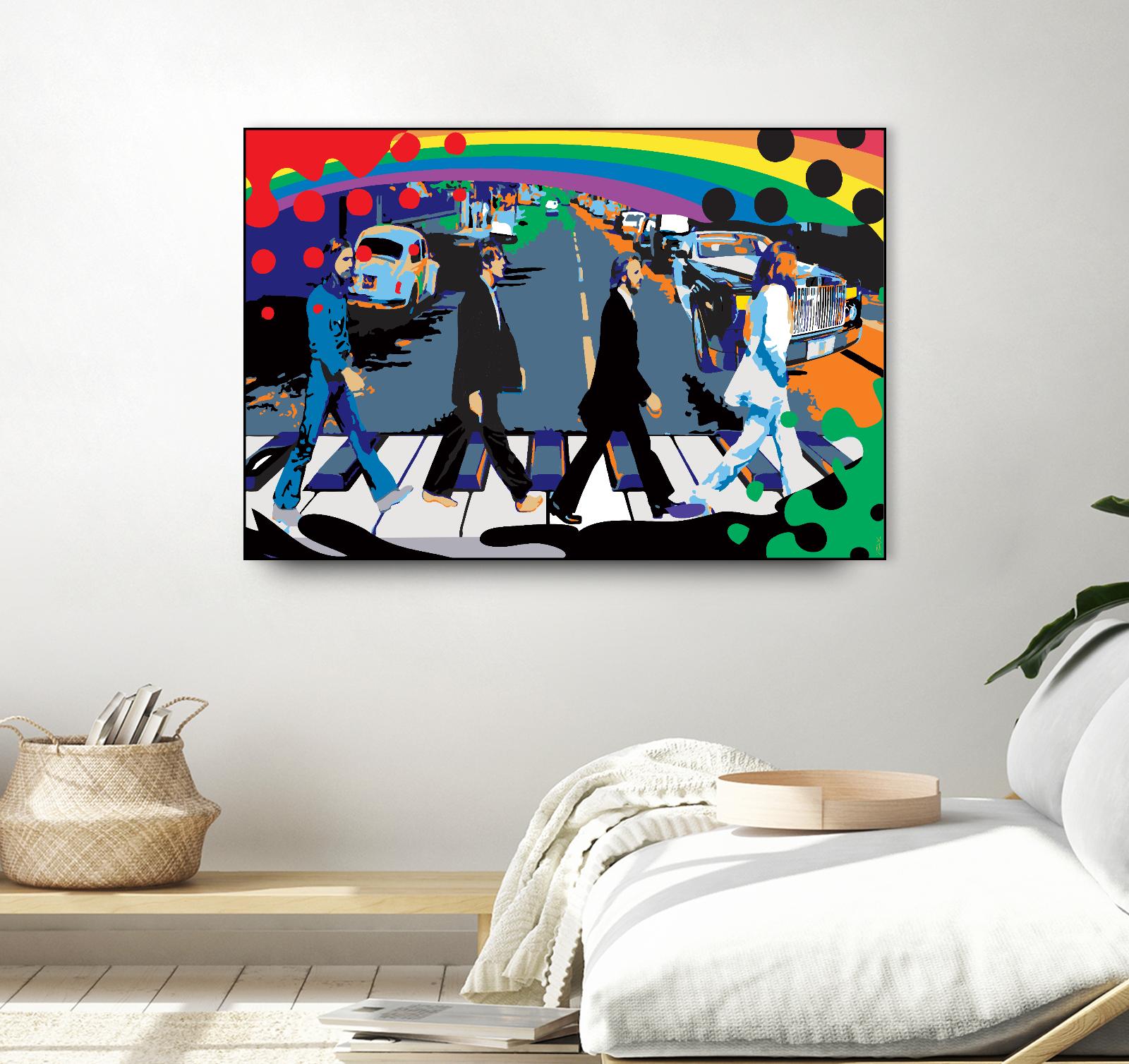 Sisters John Lennon by Ray Lengelé on GIANT ART - red digital john lennon