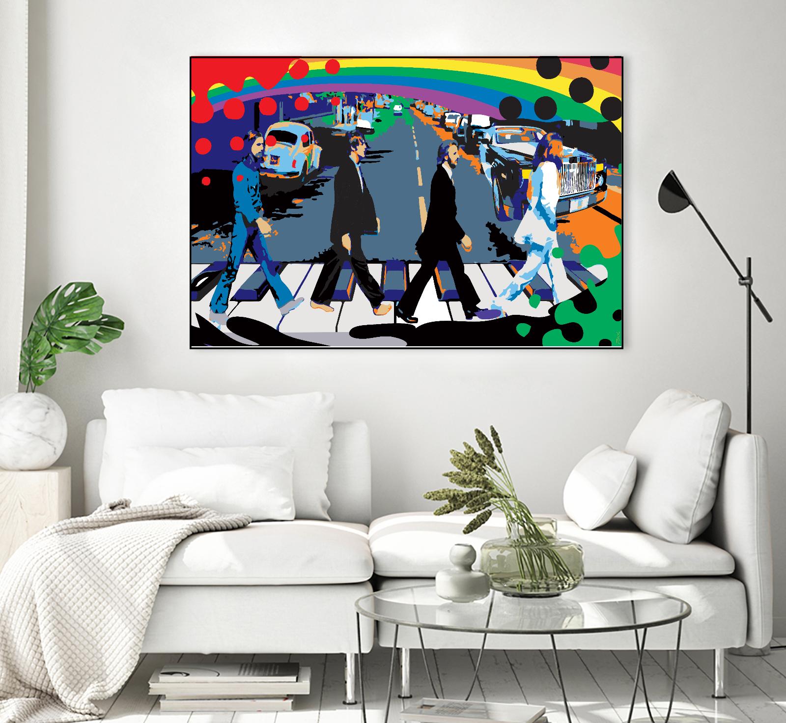 Sisters John Lennon by Ray Lengelé on GIANT ART - red digital john lennon