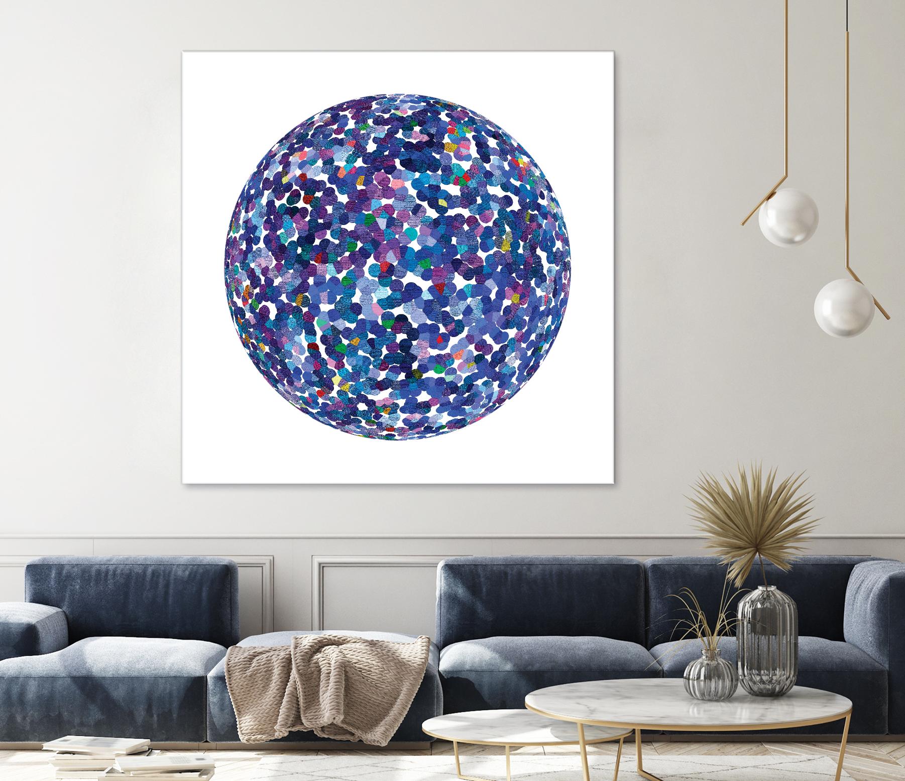 ROND - bleu by Celine Cimon on GIANT ART - blue abstract canadian artist