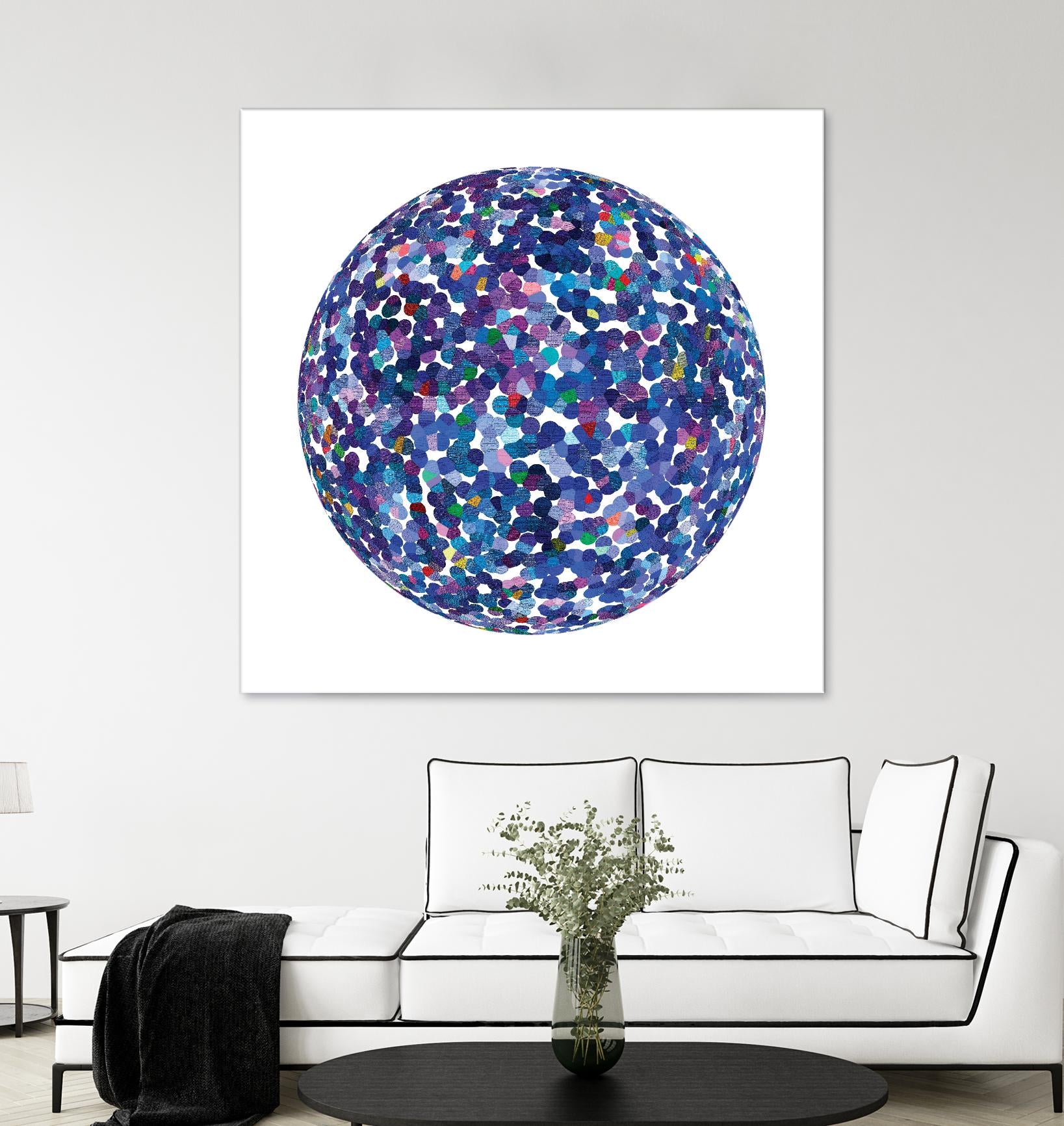 ROND - bleu by Celine Cimon on GIANT ART - blue abstract canadian artist