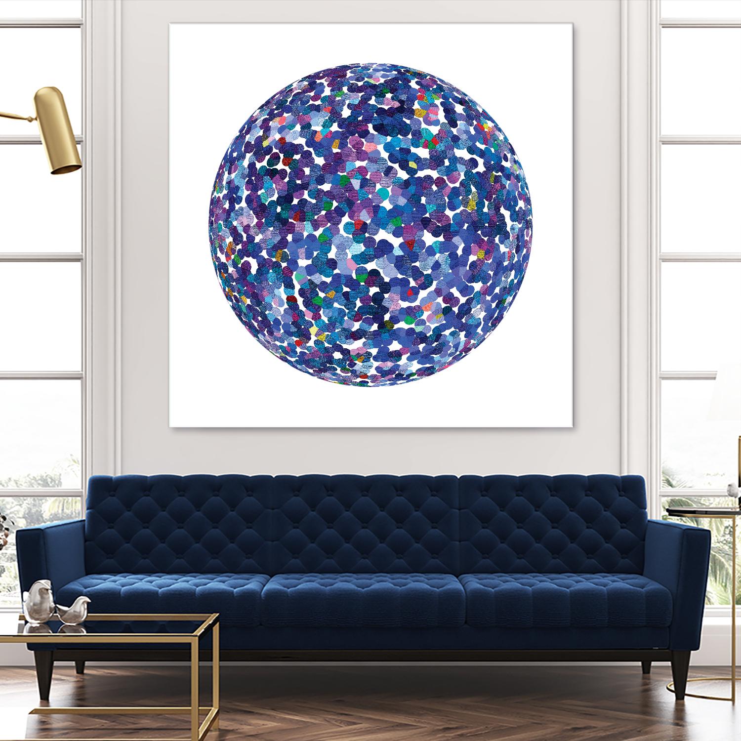 ROND - bleu by Celine Cimon on GIANT ART - blue abstract canadian artist