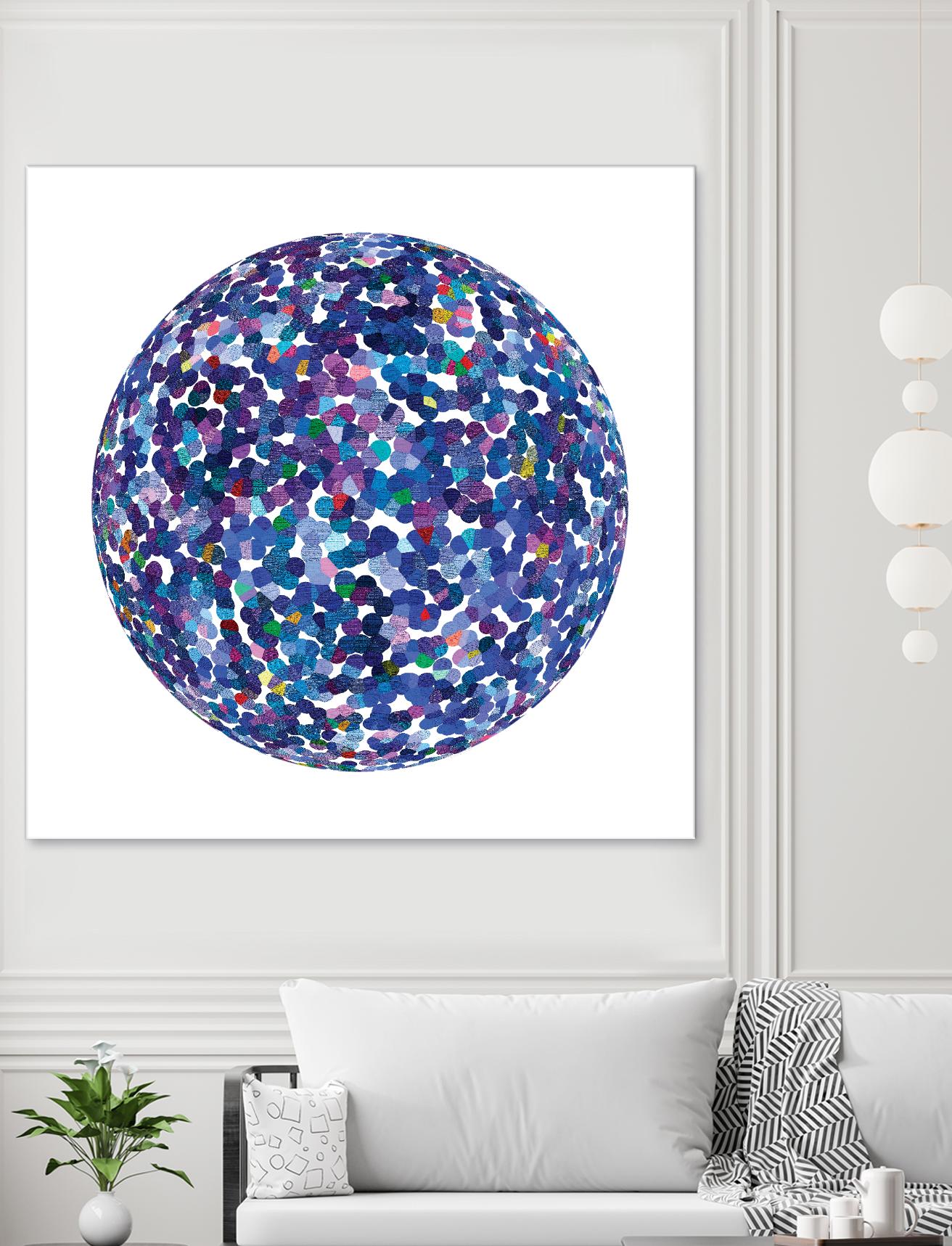 ROND - bleu by Celine Cimon on GIANT ART - blue abstract canadian artist