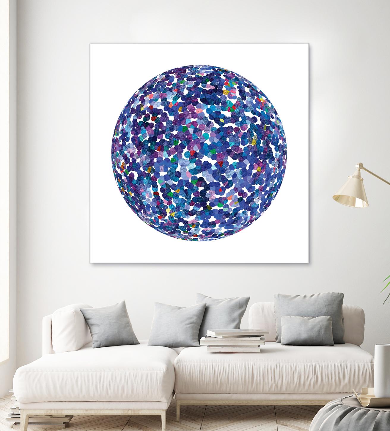 ROND - bleu by Celine Cimon on GIANT ART - blue abstract canadian artist