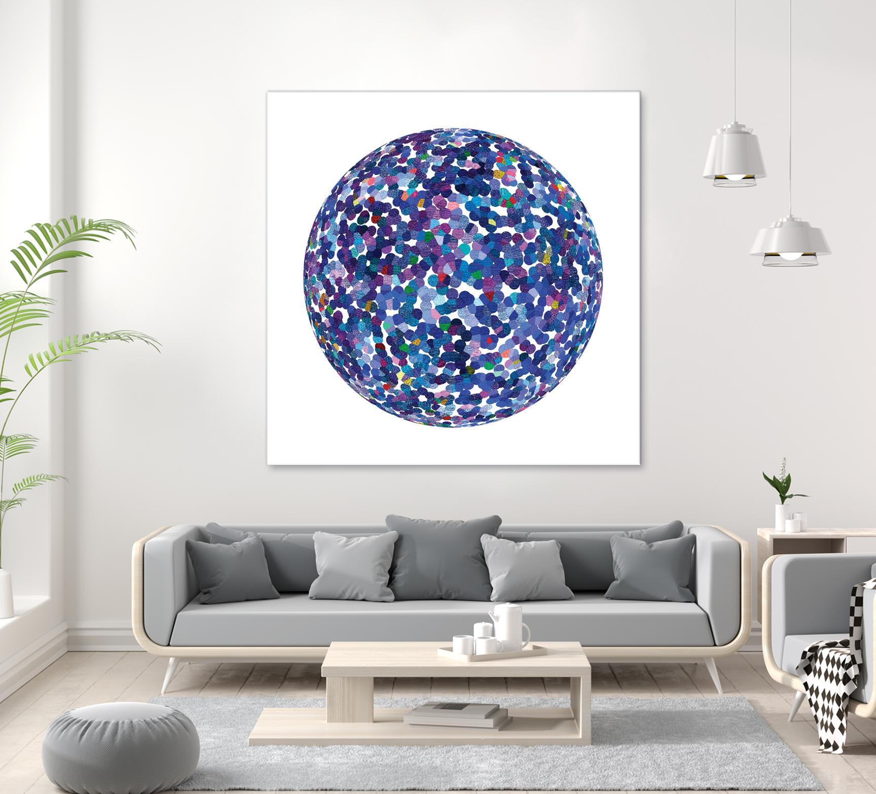 ROND - bleu by Celine Cimon on GIANT ART - blue abstract canadian artist