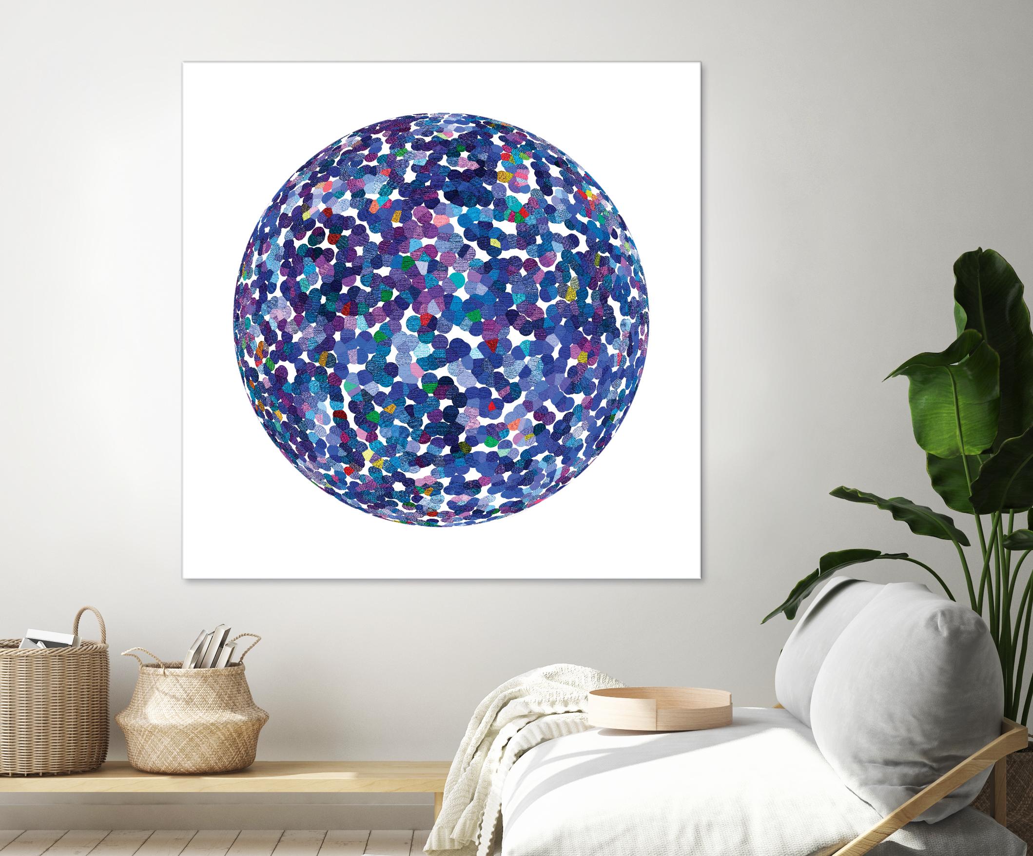 ROND - bleu by Celine Cimon on GIANT ART - blue abstract canadian artist