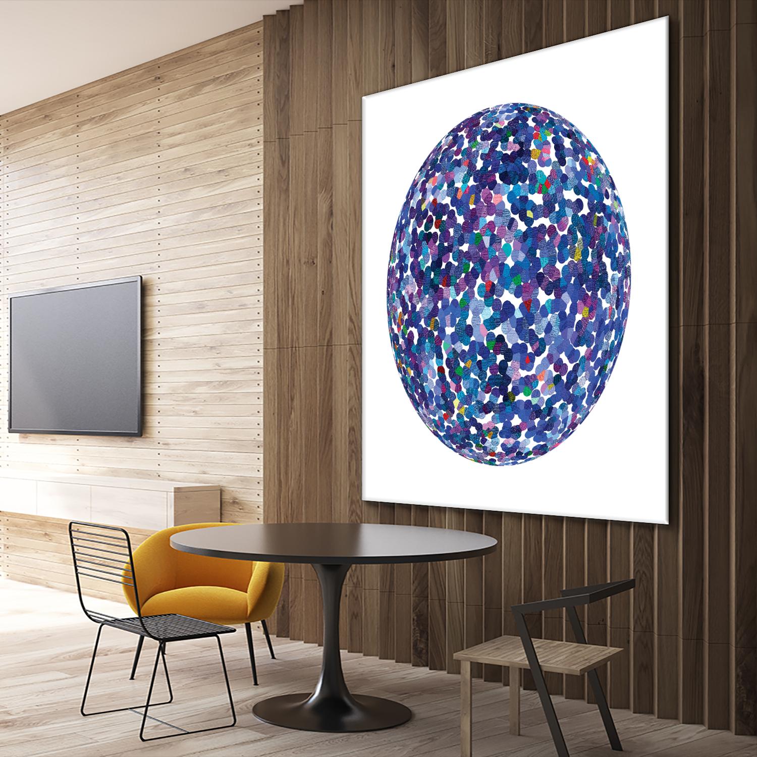 ROND - bleu by Celine Cimon on GIANT ART - blue abstract canadian artist