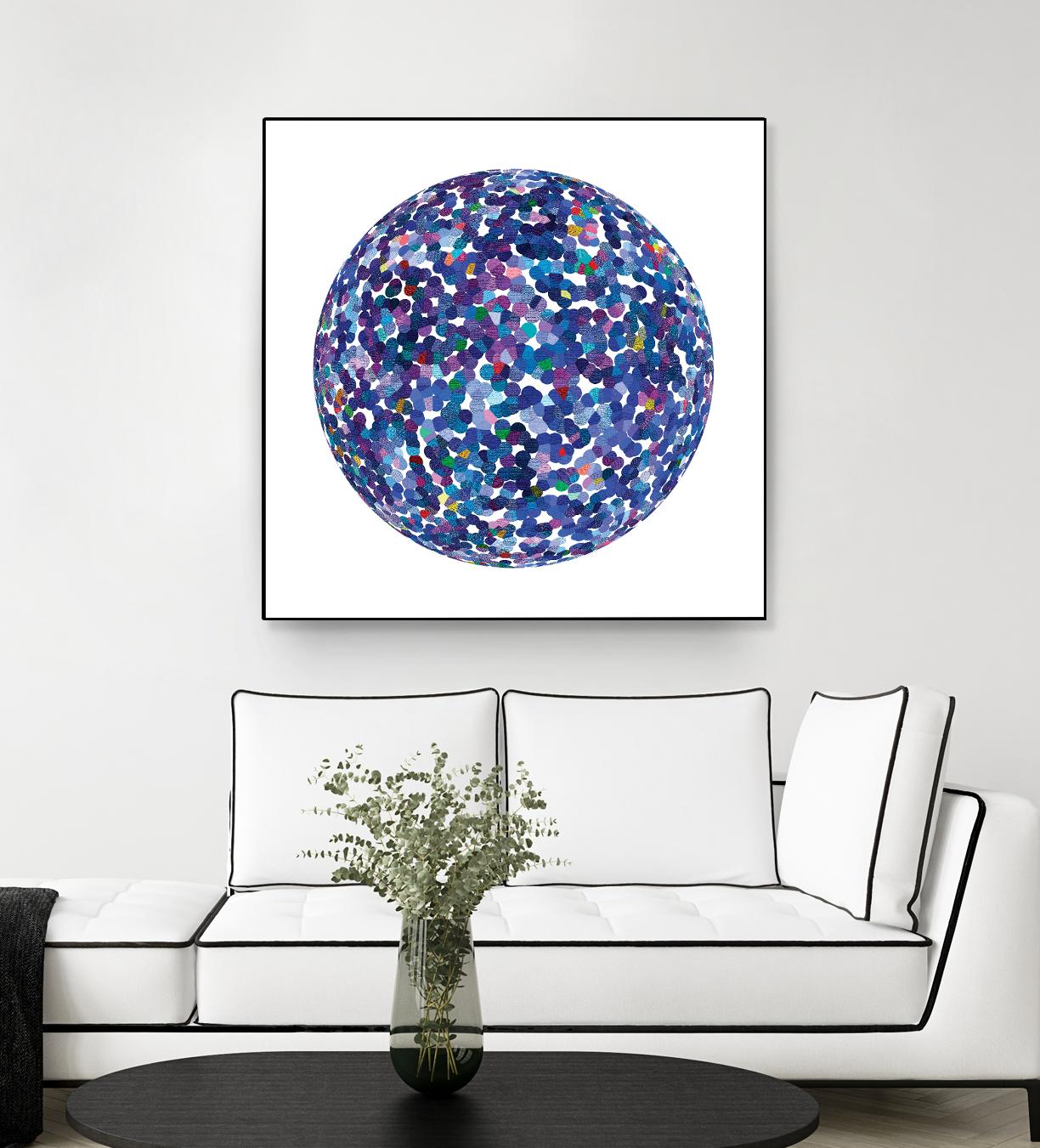 ROND - bleu by Celine Cimon on GIANT ART - blue abstract canadian artist