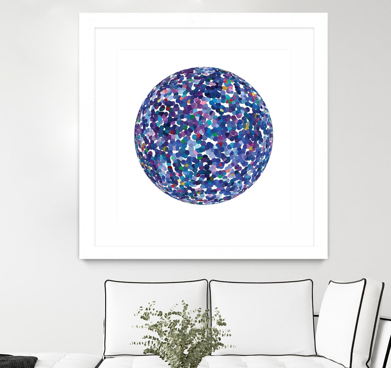 ROND - bleu by Celine Cimon on GIANT ART - blue abstract canadian artist