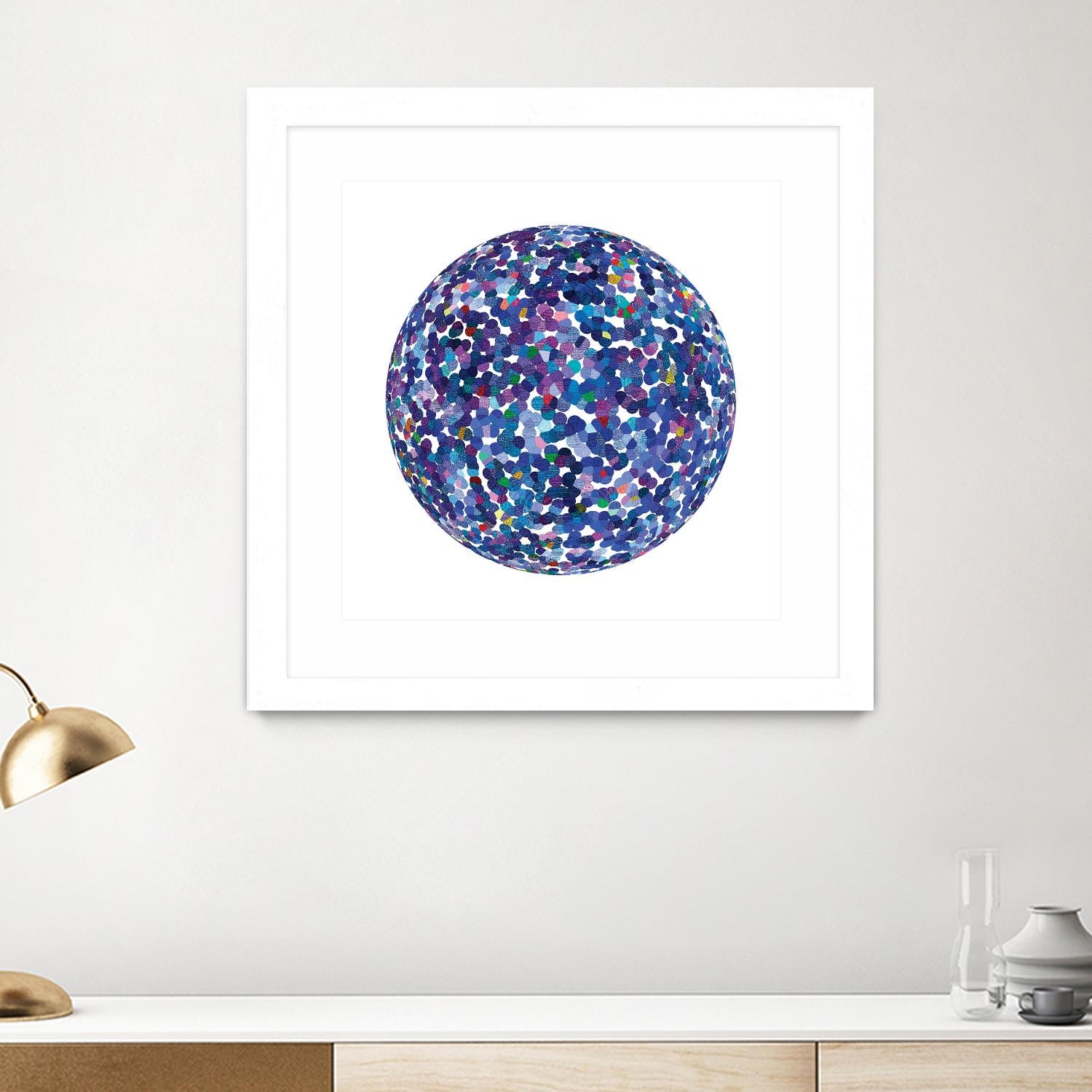 ROND - bleu by Celine Cimon on GIANT ART - blue abstract canadian artist