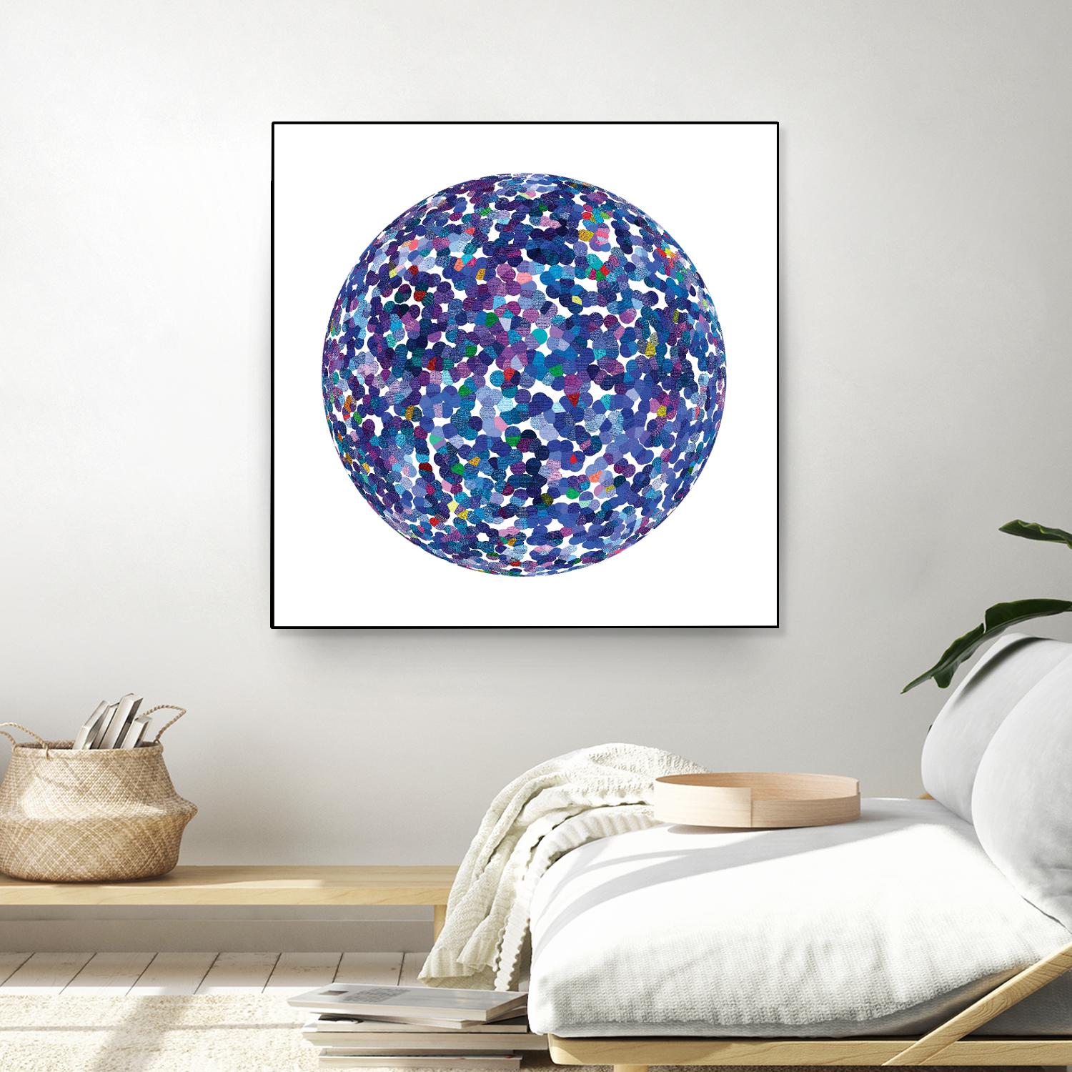 ROND - bleu by Celine Cimon on GIANT ART - blue abstract canadian artist