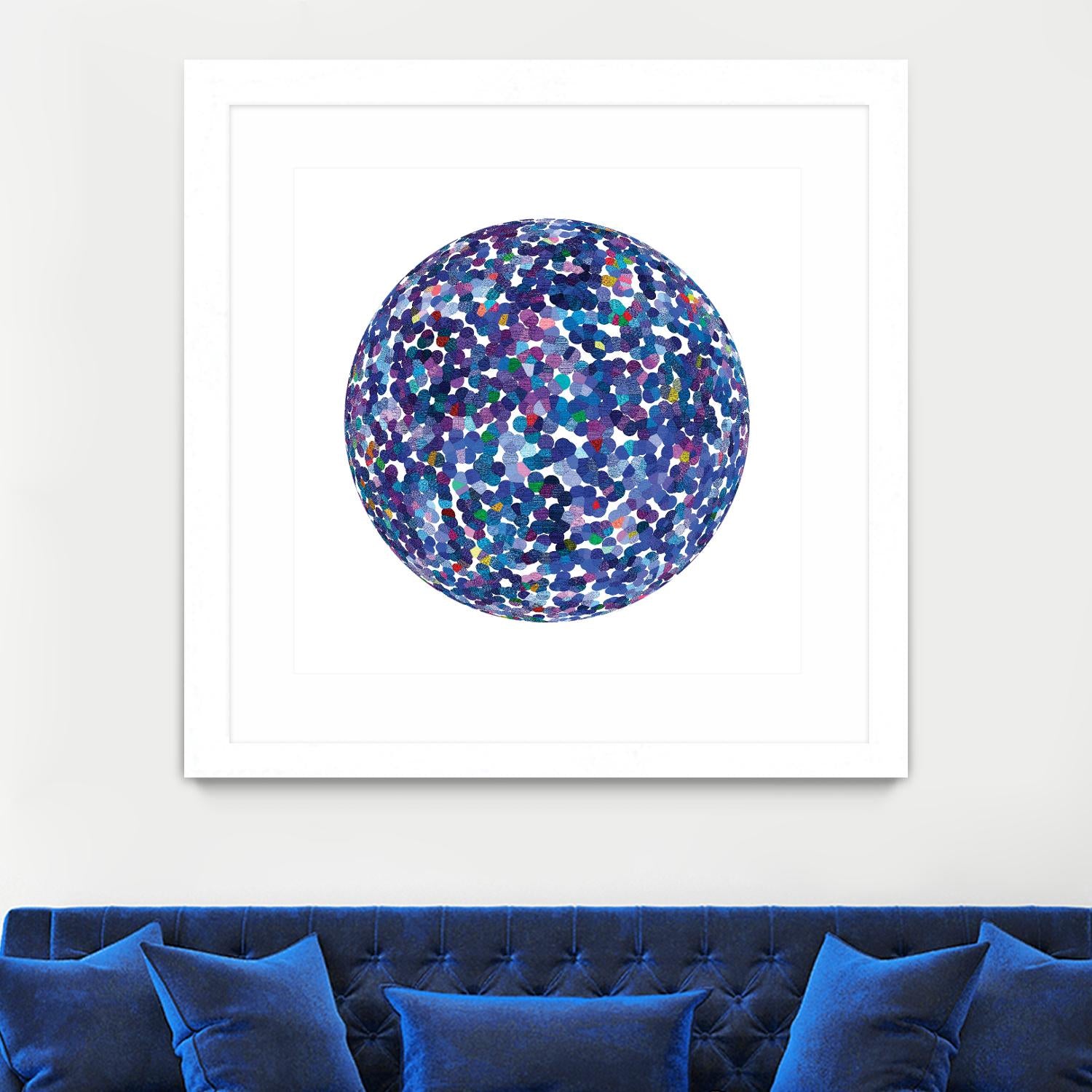 ROND - bleu by Celine Cimon on GIANT ART - blue abstract canadian artist