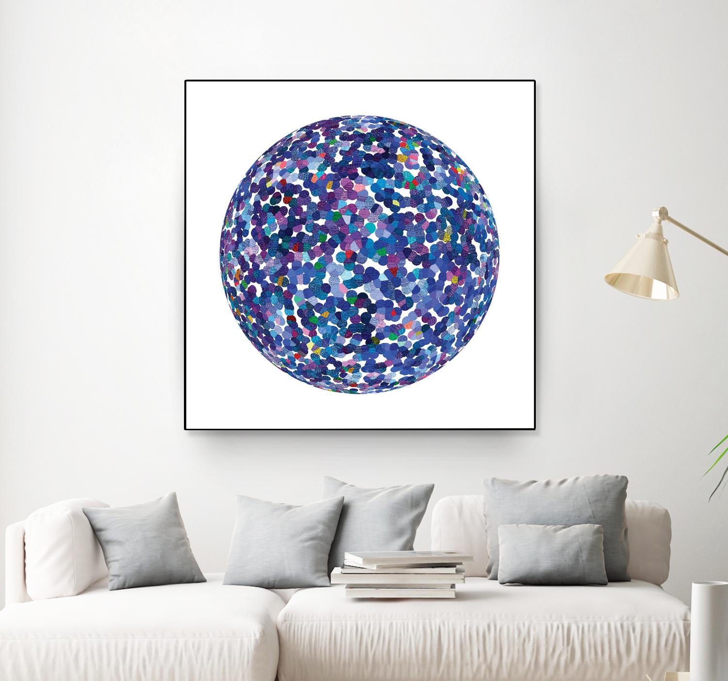 ROND - bleu by Celine Cimon on GIANT ART - blue abstract canadian artist