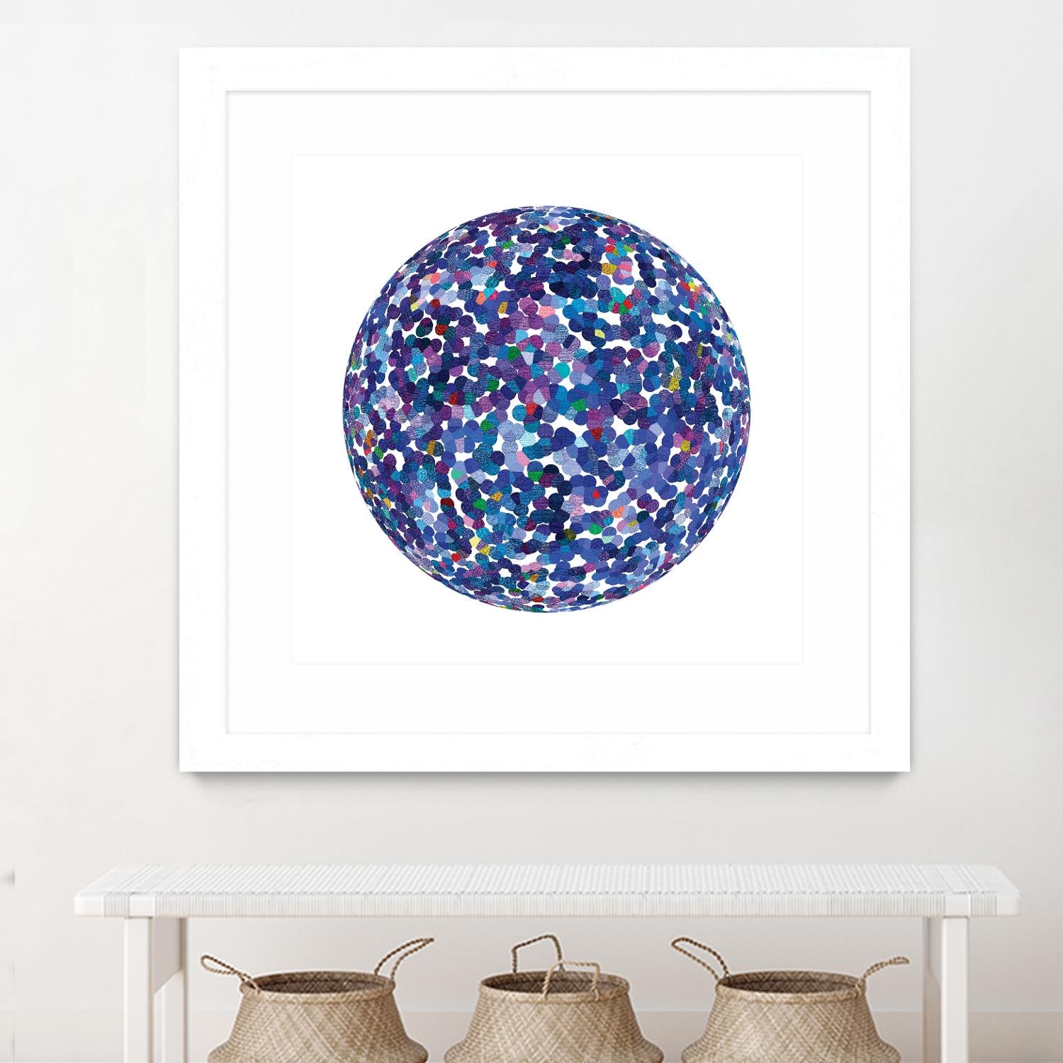 ROND - bleu by Celine Cimon on GIANT ART - blue abstract canadian artist
