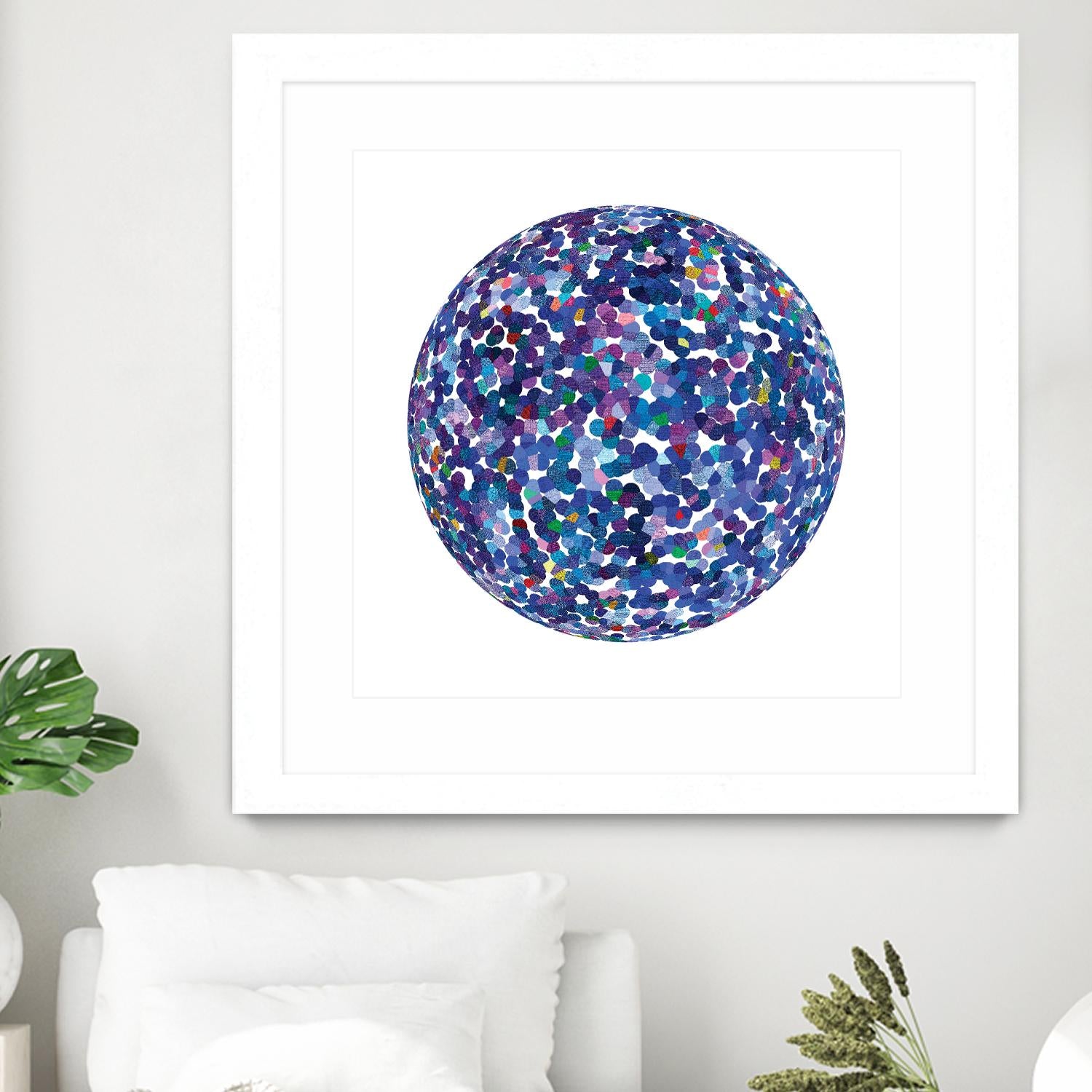 ROND - bleu by Celine Cimon on GIANT ART - blue abstract canadian artist