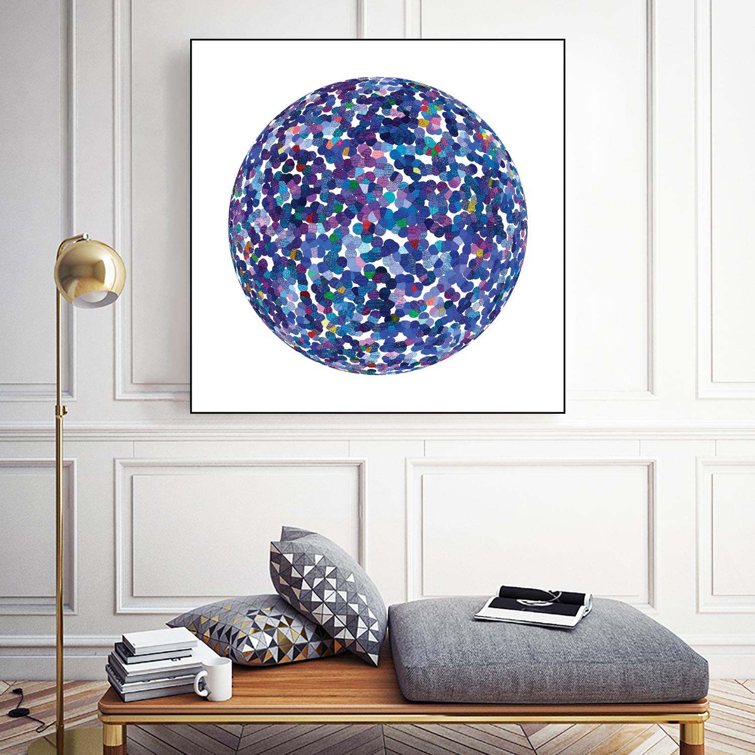 ROND - bleu by Celine Cimon on GIANT ART - blue abstract canadian artist