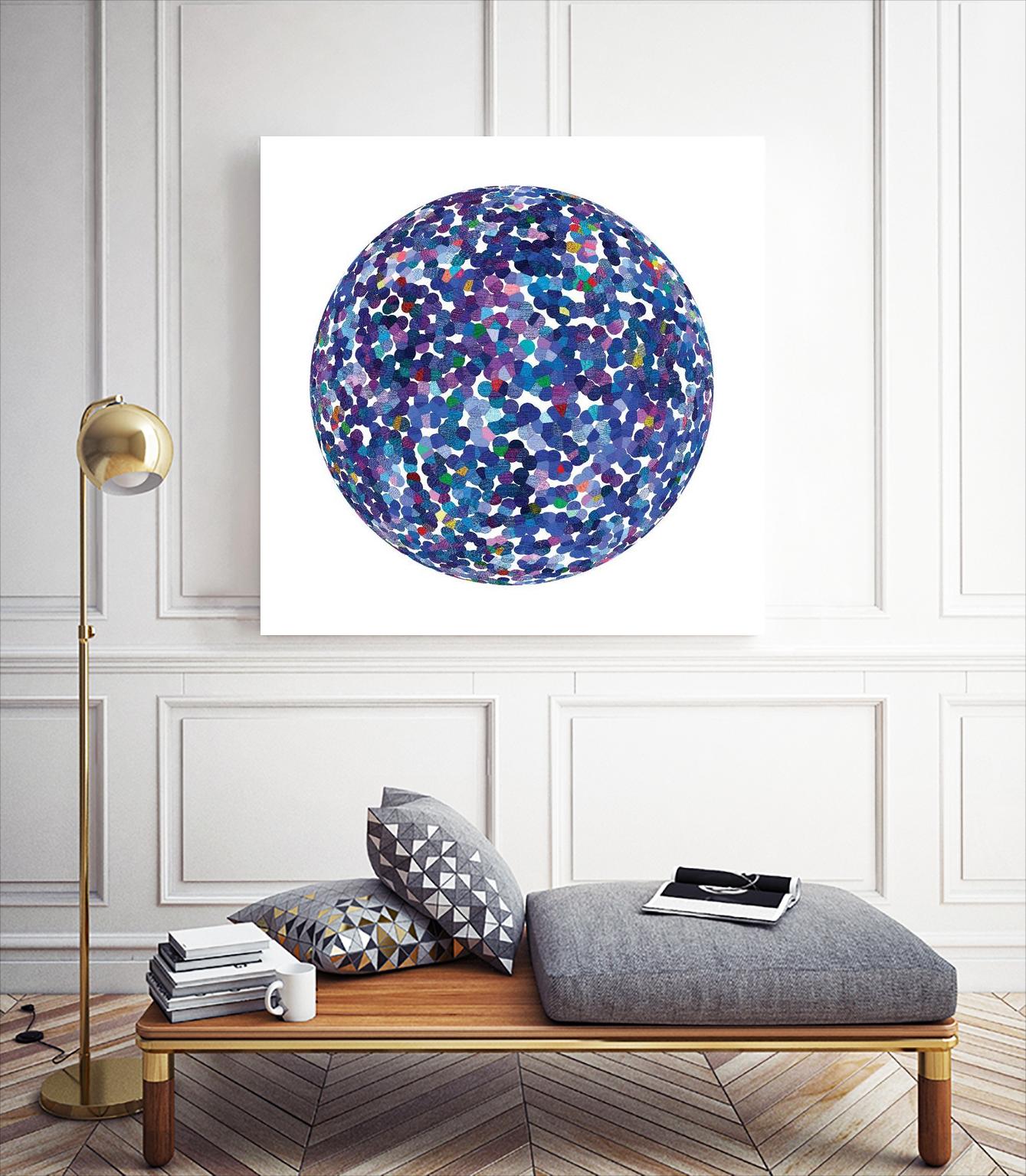 ROND - bleu by Celine Cimon on GIANT ART - blue abstract canadian artist