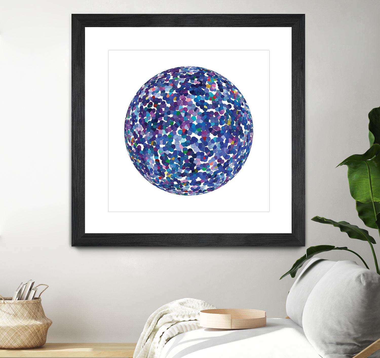 ROND - bleu by Celine Cimon on GIANT ART - blue abstract canadian artist