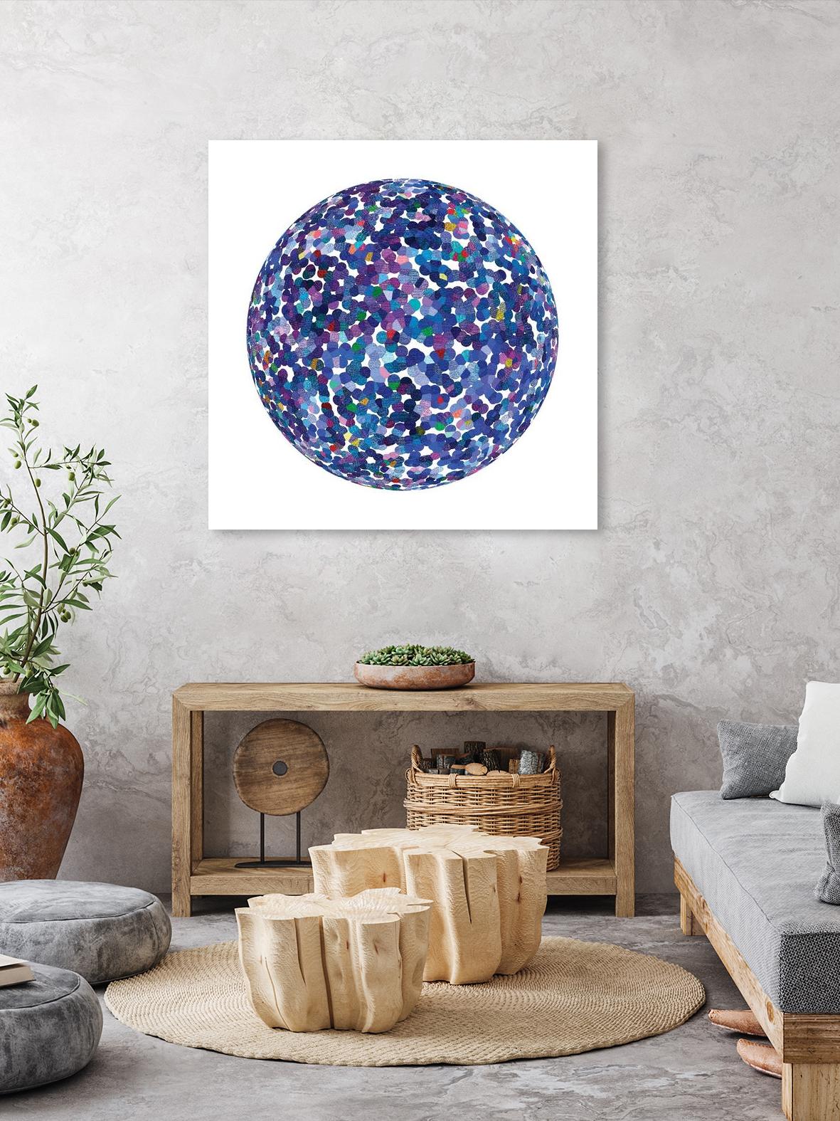 ROND - bleu by Celine Cimon on GIANT ART - blue abstract canadian artist