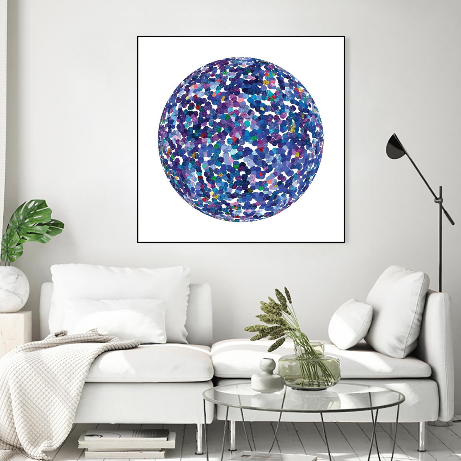 ROND - bleu by Celine Cimon on GIANT ART - blue abstract canadian artist