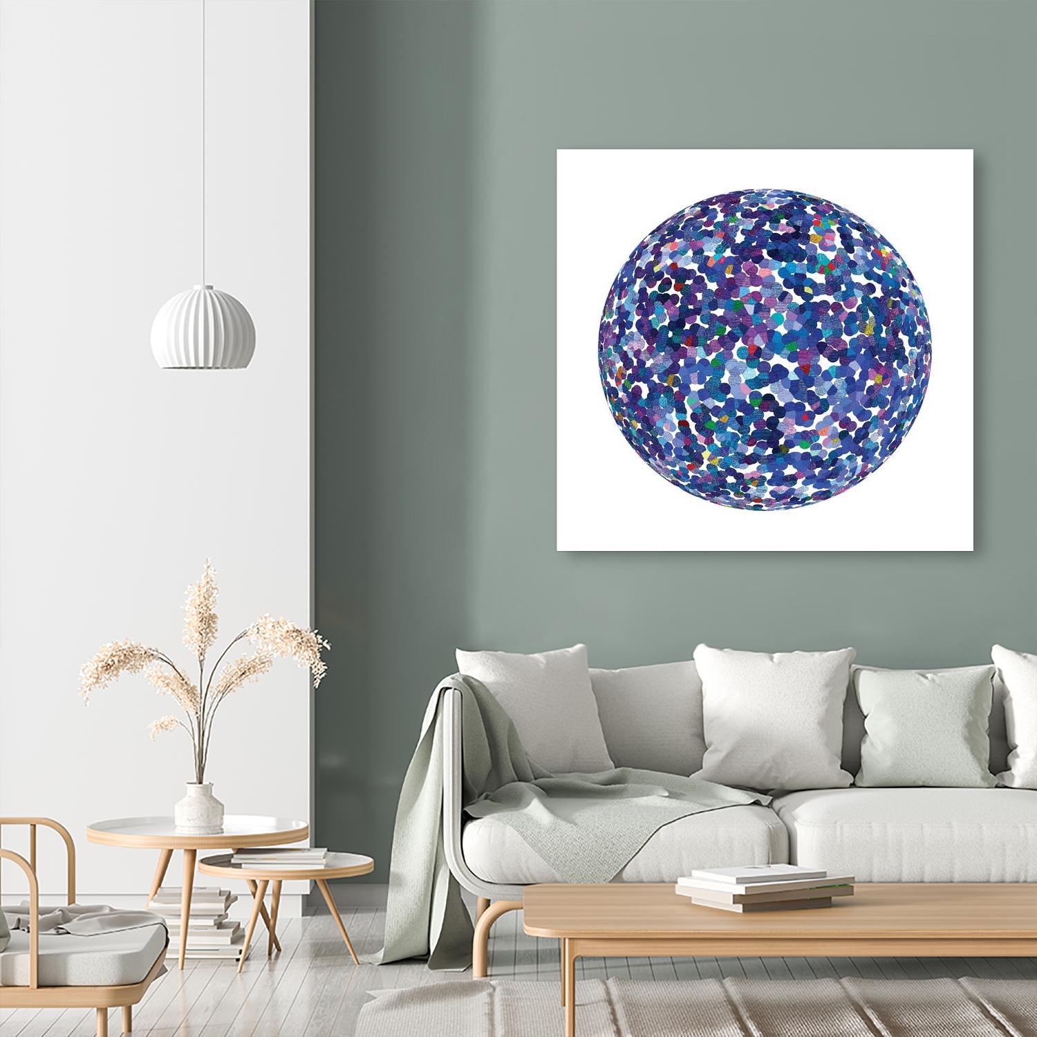 ROND - bleu by Celine Cimon on GIANT ART - blue abstract canadian artist
