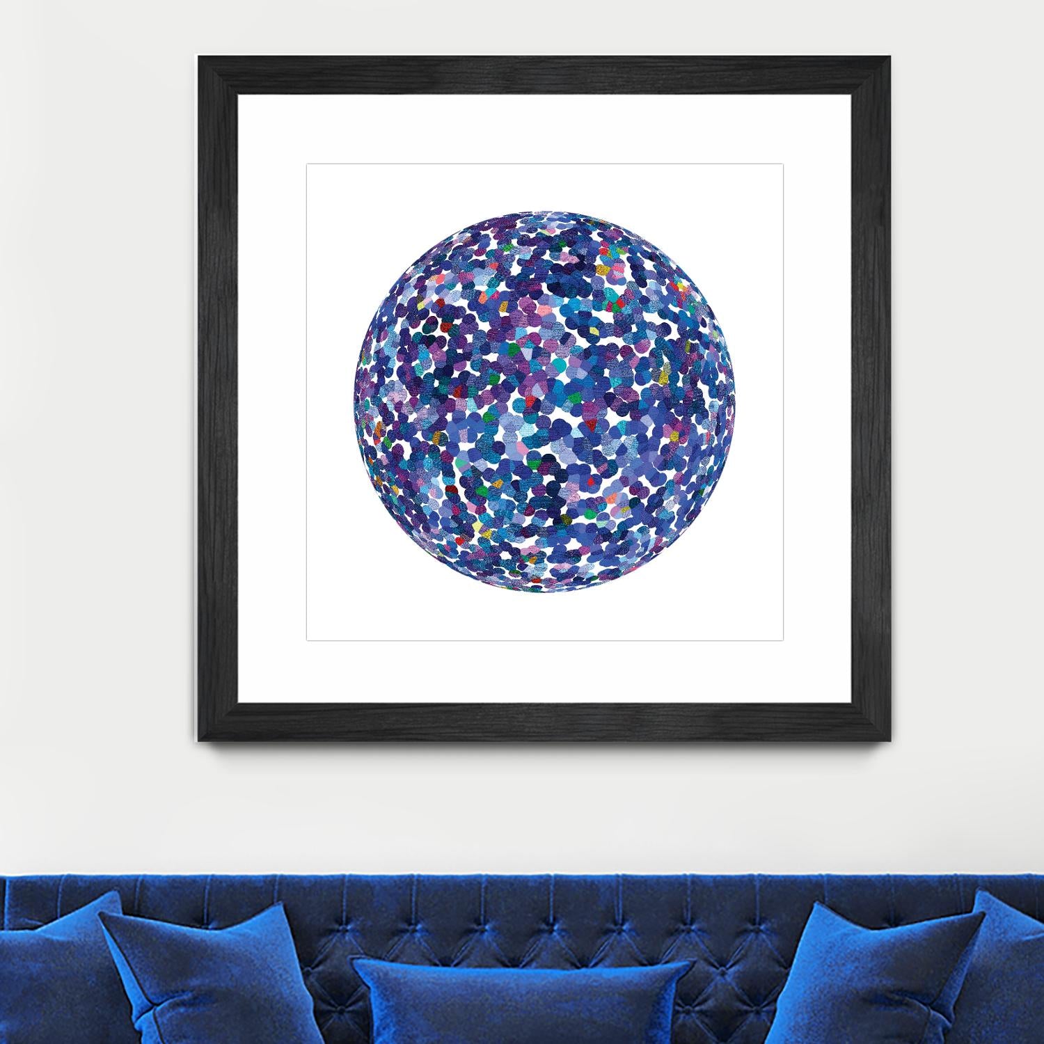 ROND - bleu by Celine Cimon on GIANT ART - blue abstract canadian artist