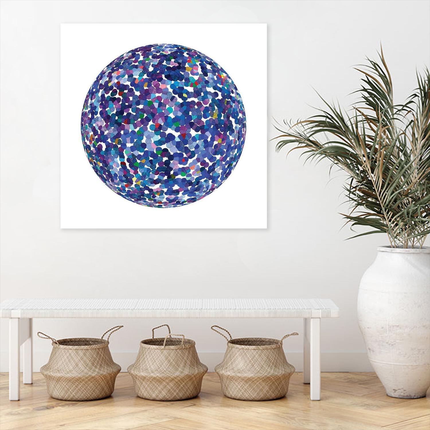 ROND - bleu by Celine Cimon on GIANT ART - blue abstract canadian artist