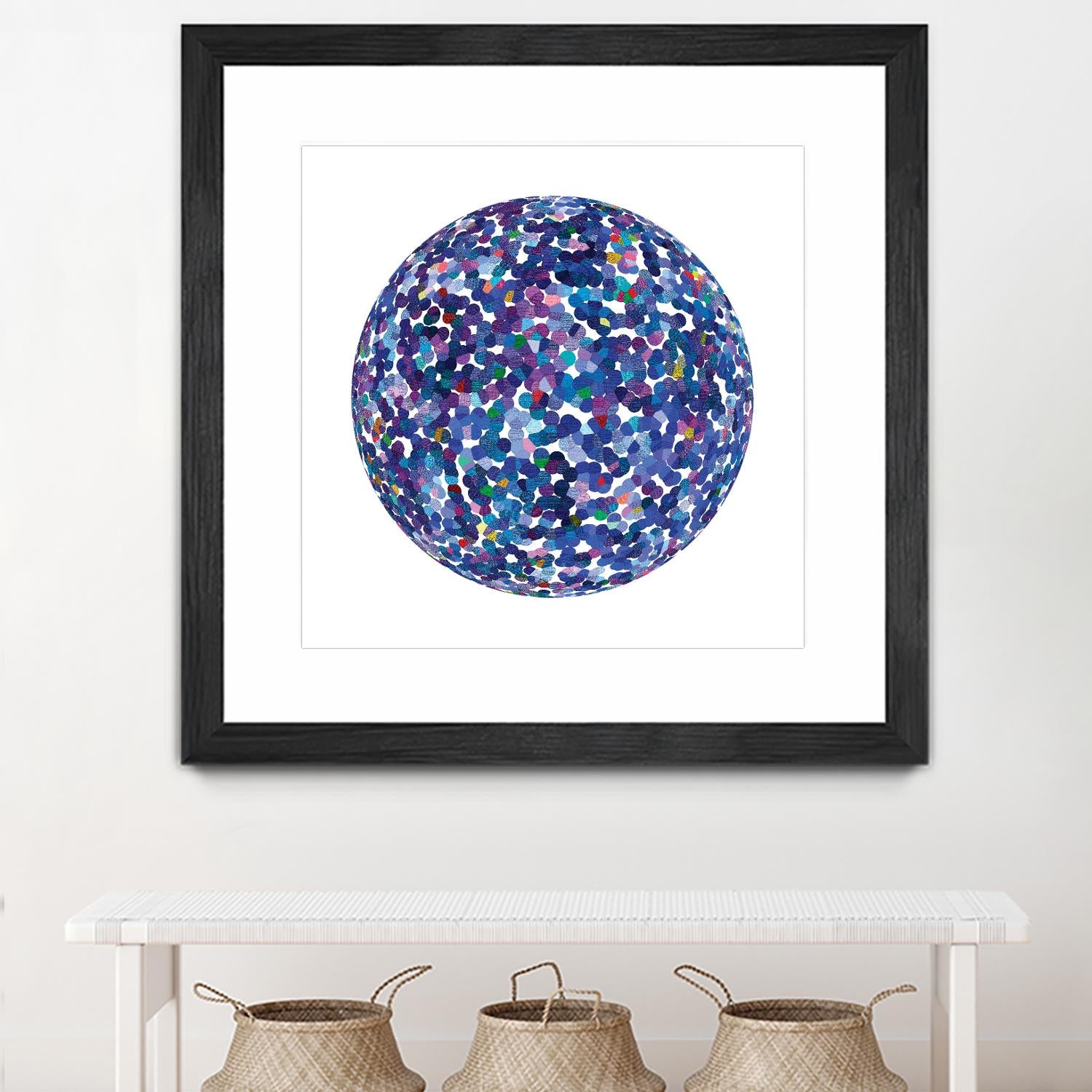 ROND - bleu by Celine Cimon on GIANT ART - blue abstract canadian artist