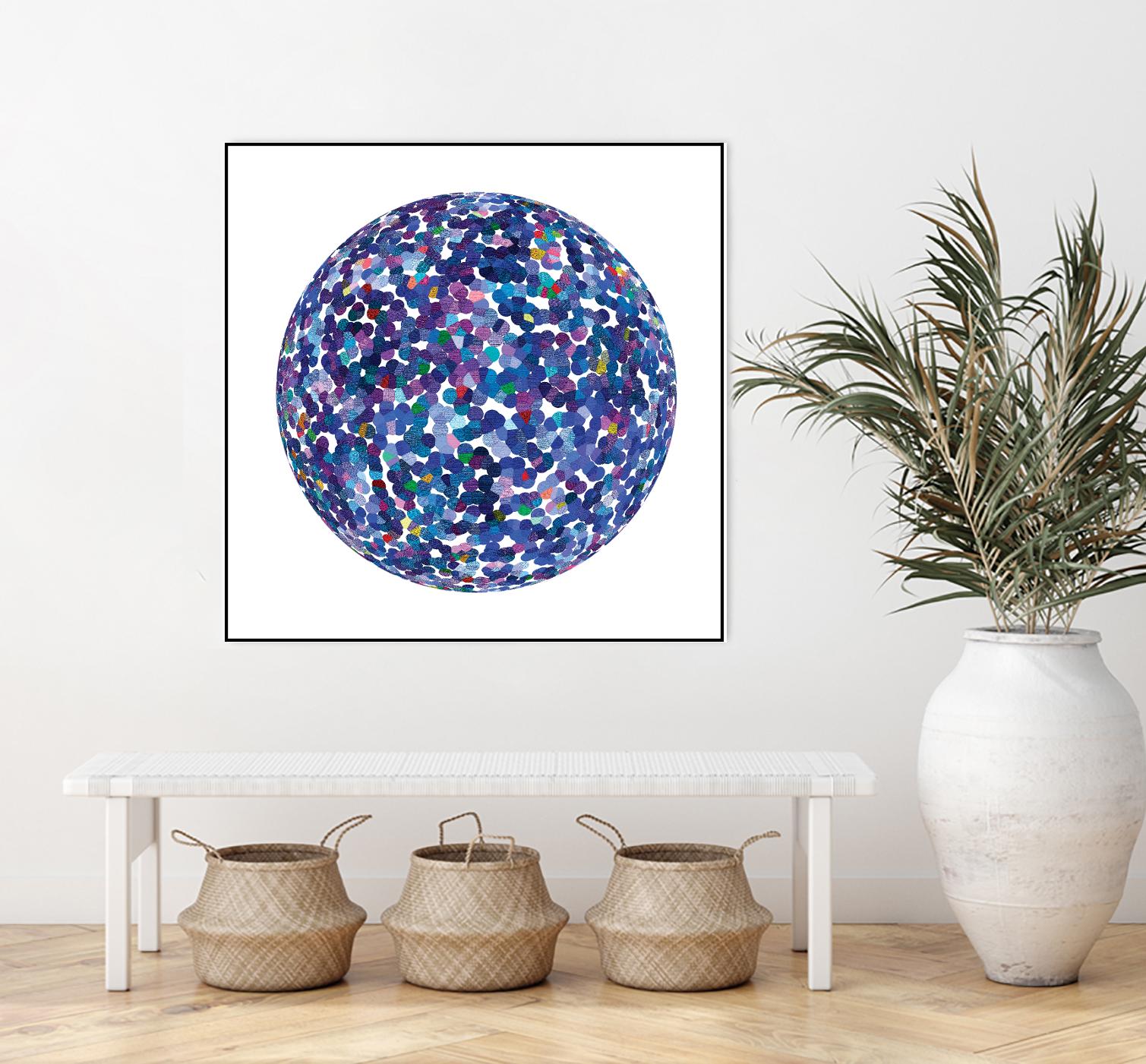 ROND - bleu by Celine Cimon on GIANT ART - blue abstract canadian artist