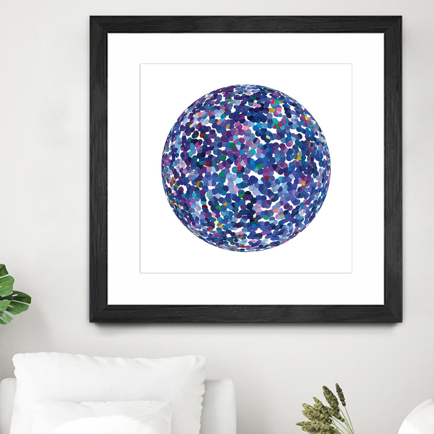 ROND - bleu by Celine Cimon on GIANT ART - blue abstract canadian artist