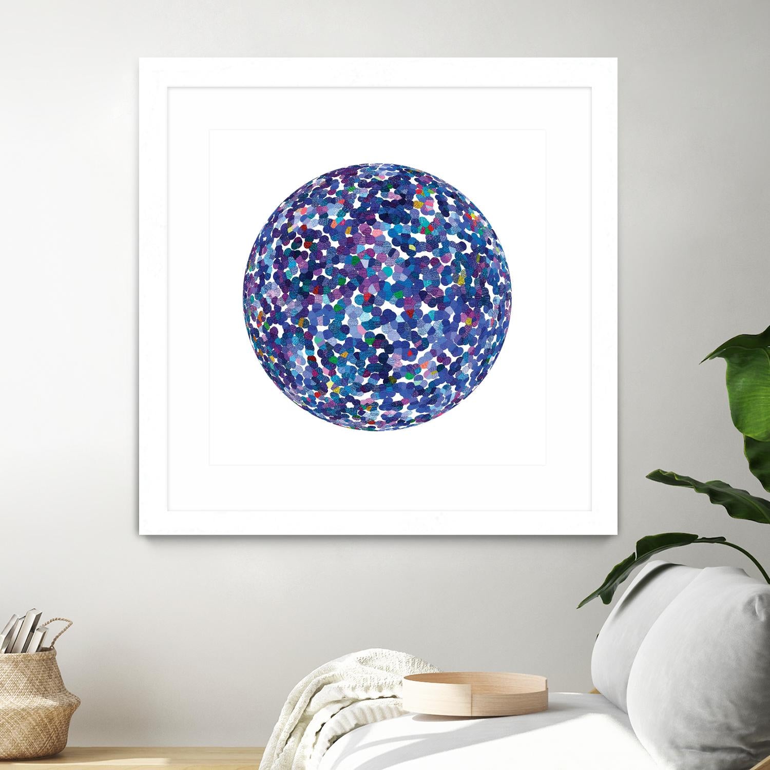 ROND - bleu by Celine Cimon on GIANT ART - blue abstract canadian artist