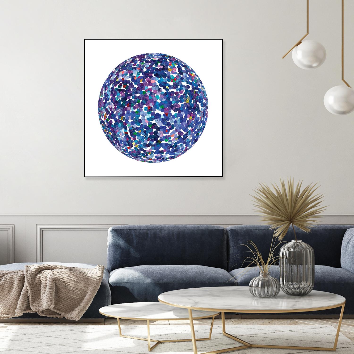 ROND - bleu by Celine Cimon on GIANT ART - blue abstract canadian artist