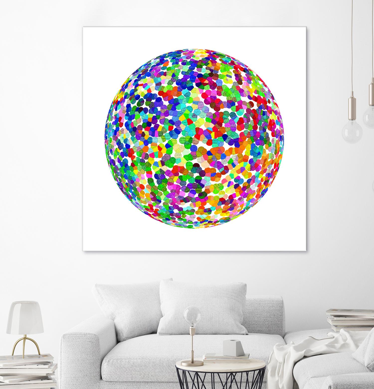 ROND - original by Celine Cimon on GIANT ART - blue abstract canadian