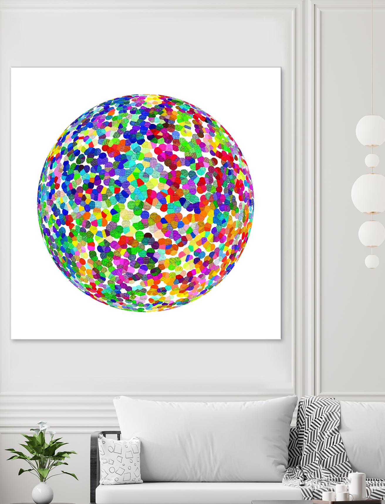 ROND - original by Celine Cimon on GIANT ART - blue abstract canadian